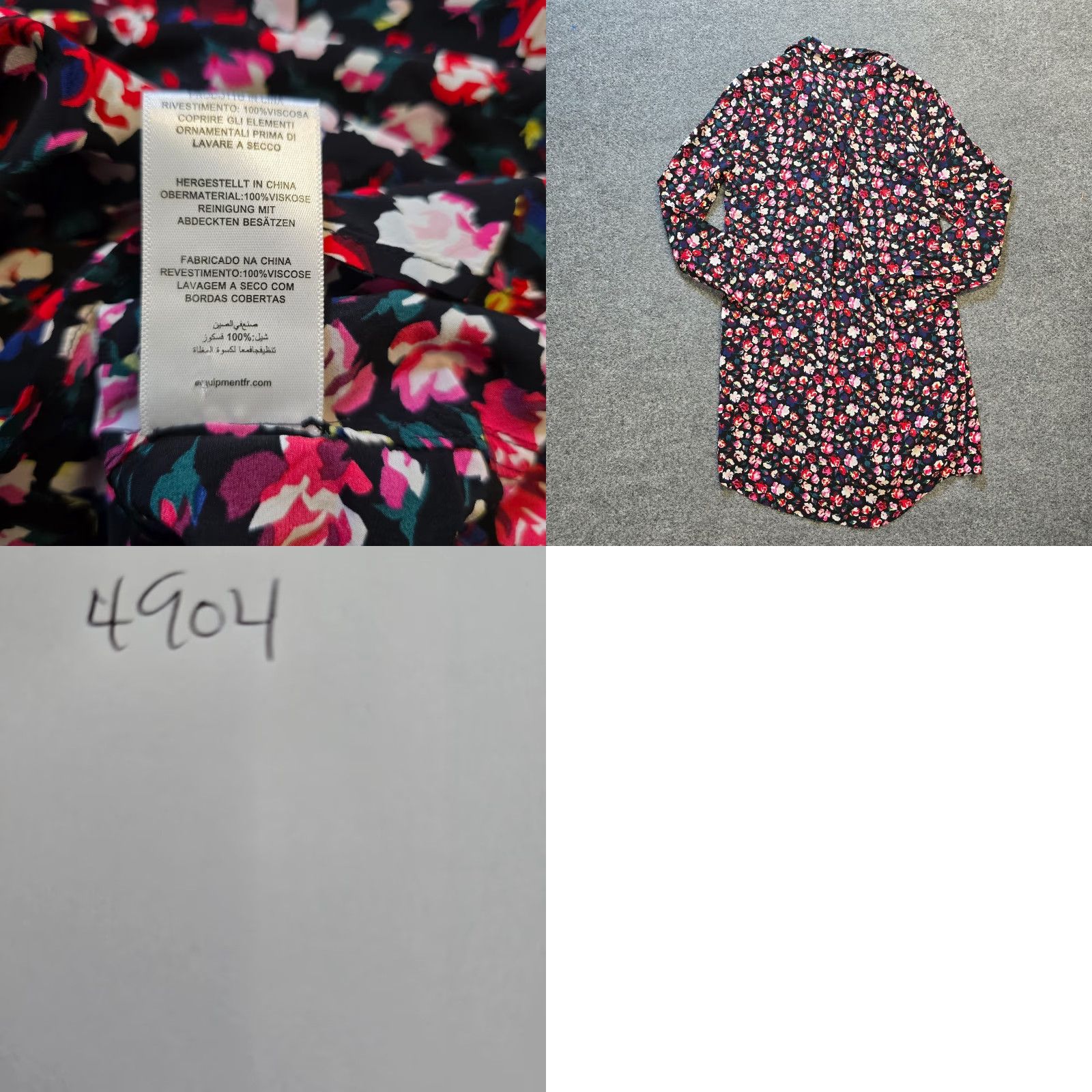 Equipment Equipment Femme Dress Shirt Black Pink Floral Button Front Casual Womens Size S Size S / US 4 / IT 40 - 8 Thumbnail