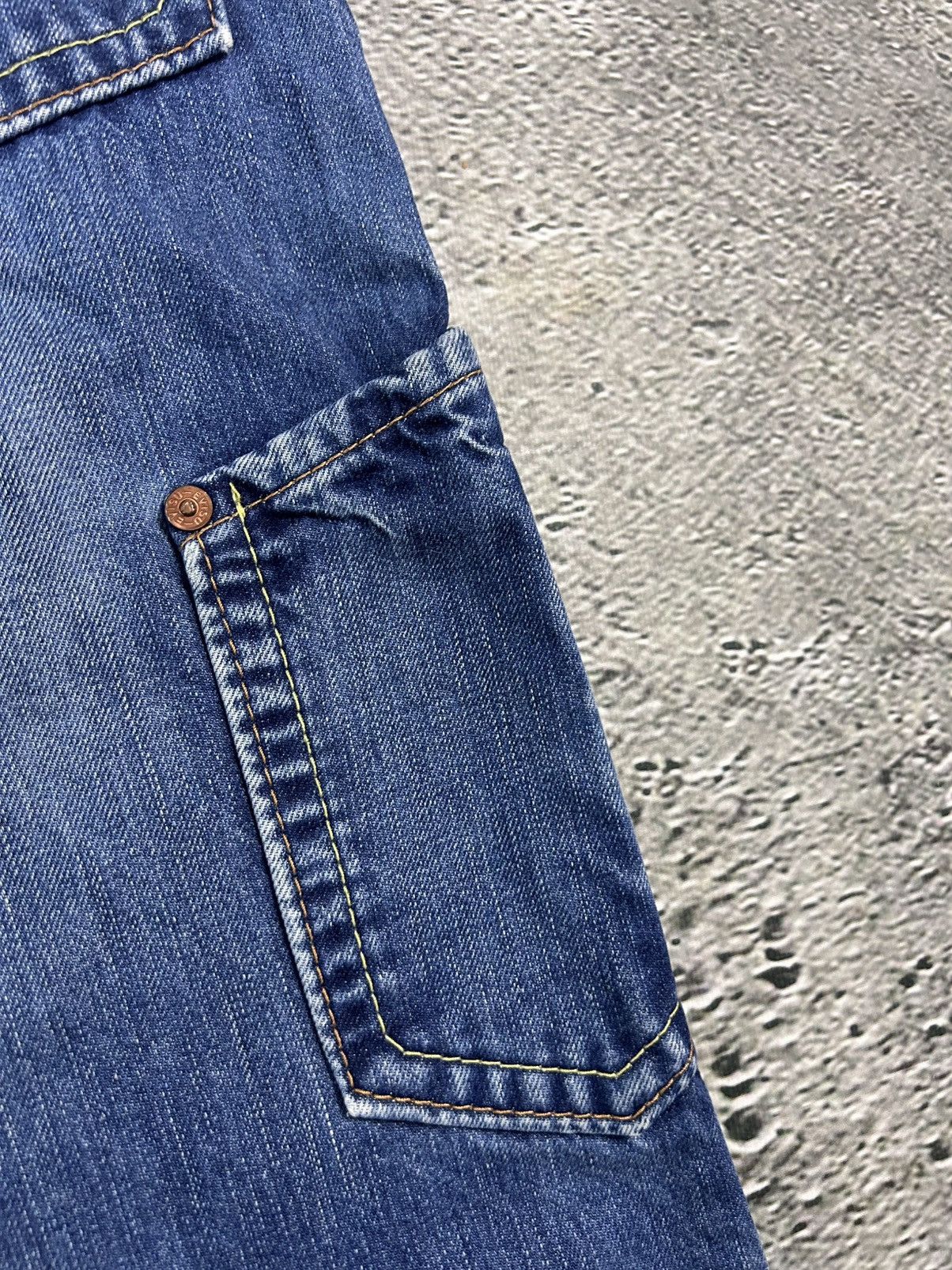 Evisu Evisu EU ED jeans vintage denim pants cargo navy blue Y2K Size US 29 - 4 Thumbnail