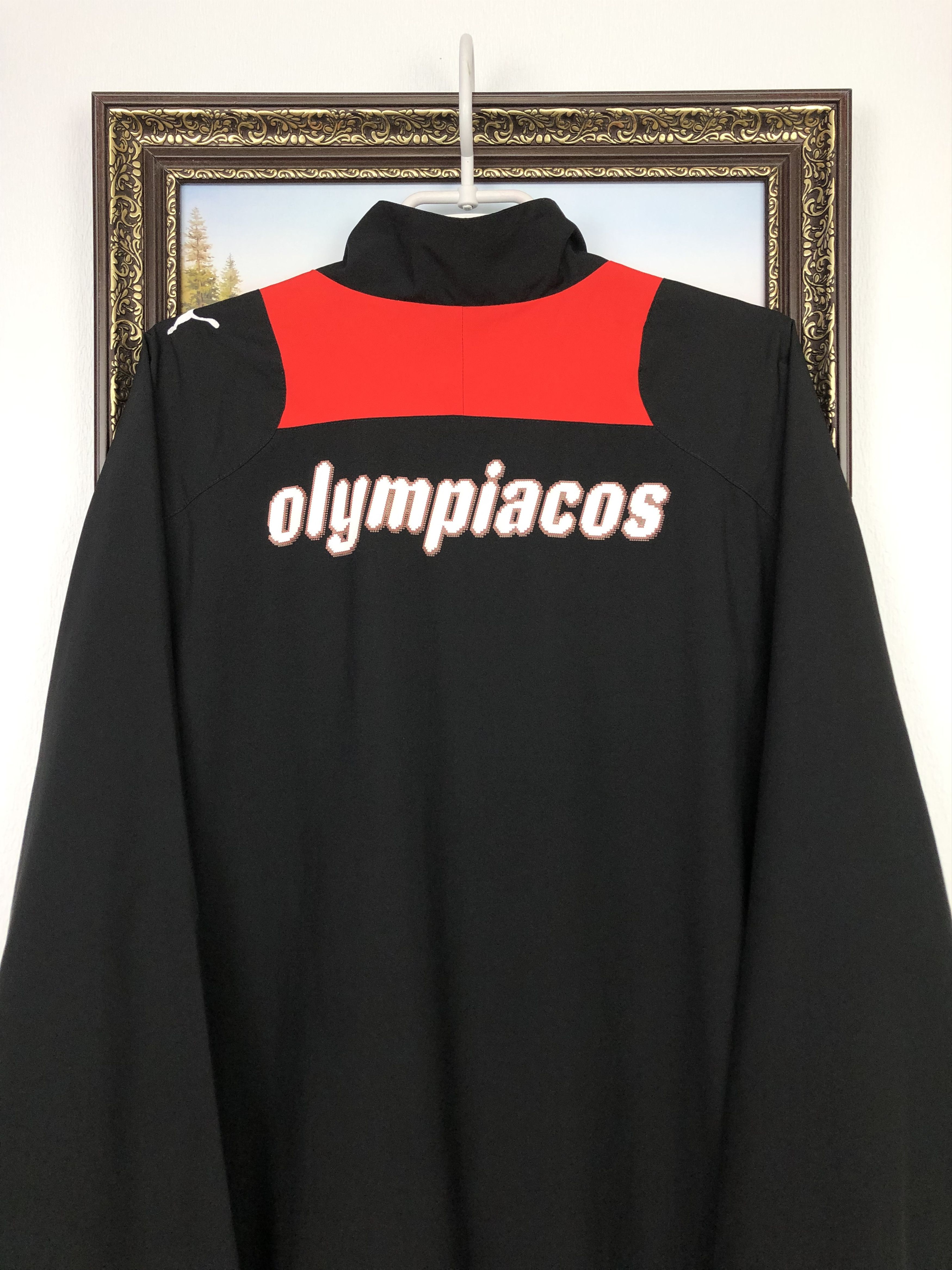 Puma Vintage Olympiacos Football Jacket Train Soccer Track Top Size US XXL / EU 58 / 5 - 8 Thumbnail