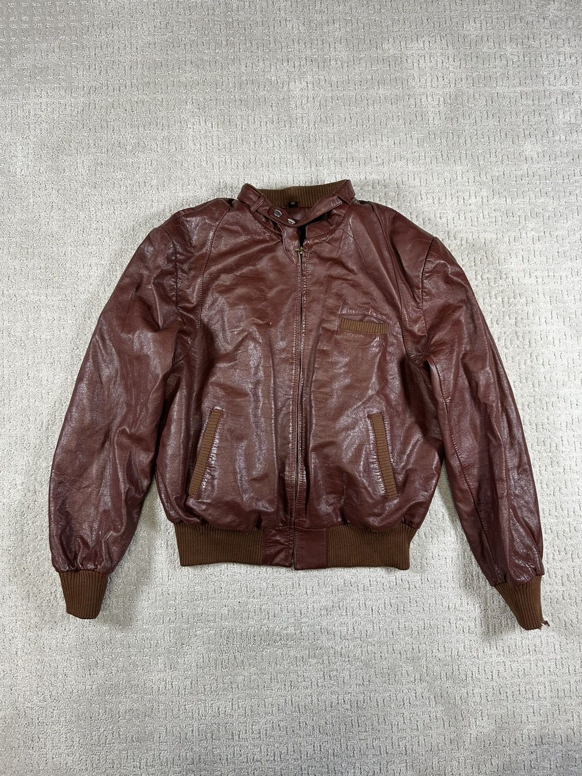 Vintage Vintage 60’s/70’s Burgundy Leather Jacket Size 48 Size US M / EU 48-50 / 2 - 1 Thumbnail