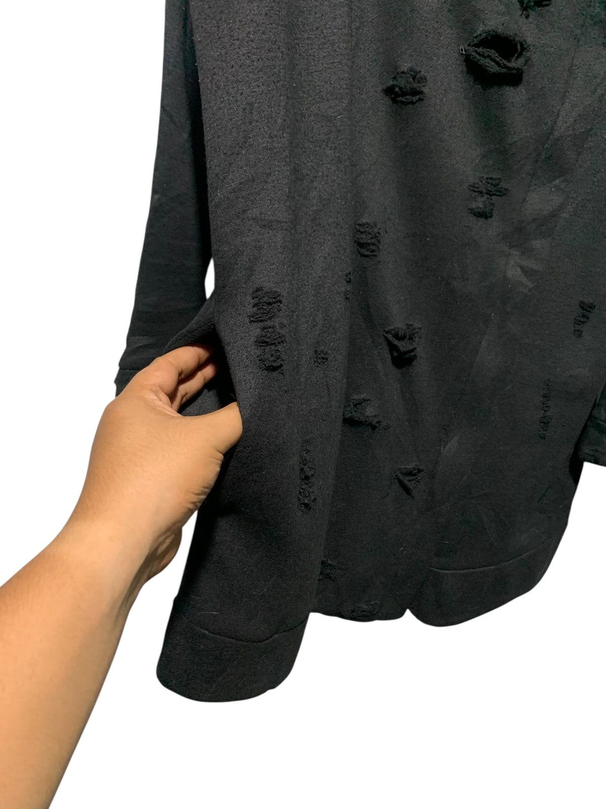 If Six Was Nine × Kansai Yamamoto × Le Grande Bleu (L.G.B.) Vtg Kansai asymmetrical distressed gothic punk styled hoodie Size US L / EU 52-54 / 3 - 5 Thumbnail