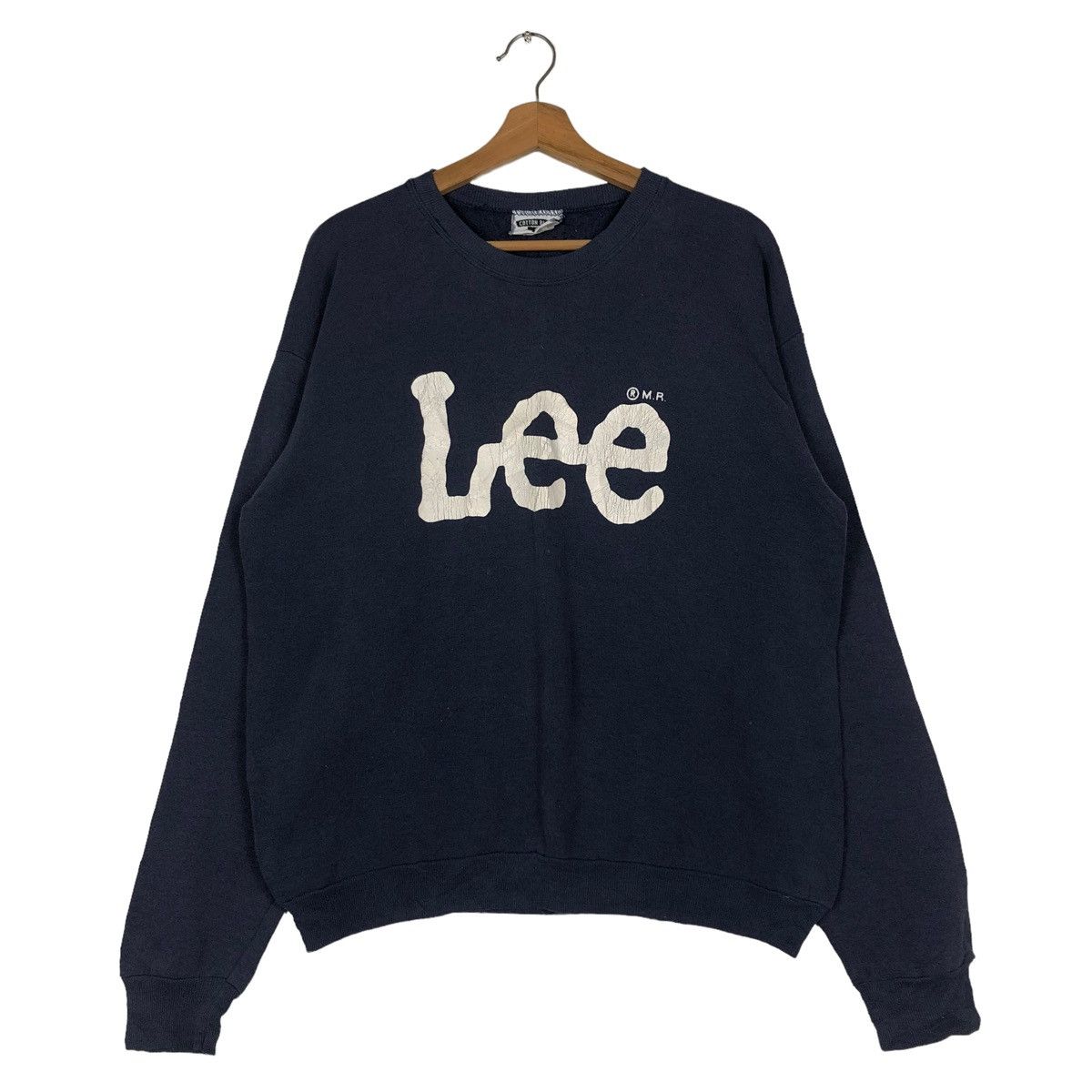 Lee 🔥VINTAGE SWEATSHIRT LEE PULL OVER BIG LOGO SPELL OUT Size US L / EU 52-54 / 3 - 1 Thumbnail