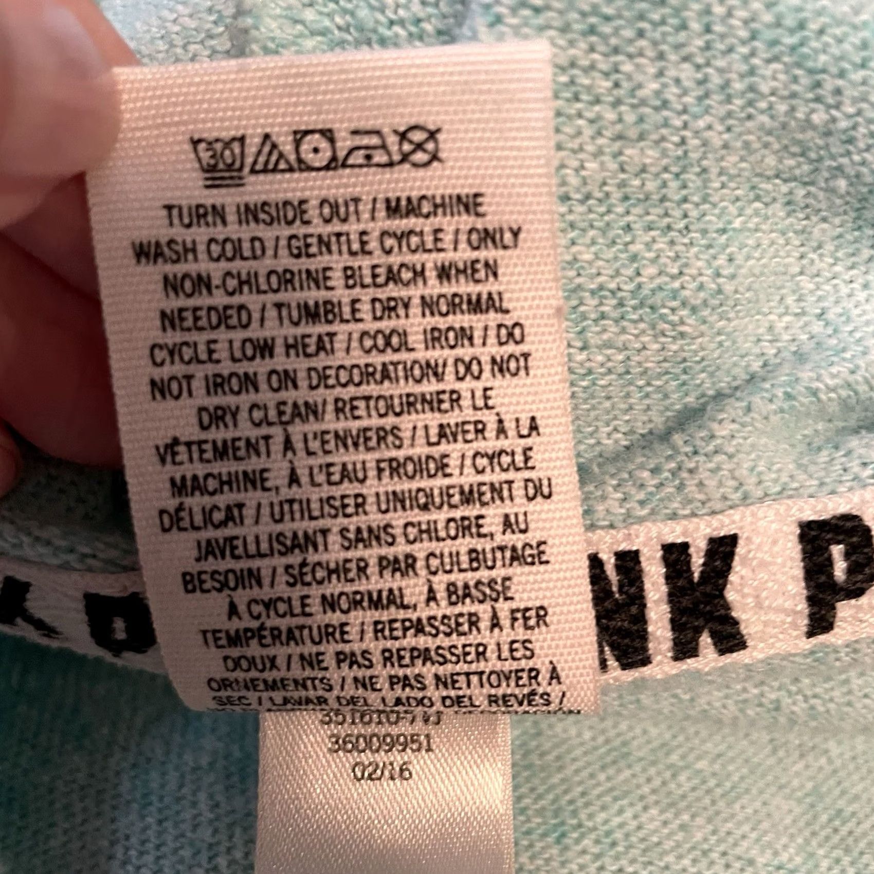 Victoria's Secret VINTAGE Victoria's Secret PINK Beach Fleece Pullover Tunic Hoodie Mint Lt Turquoise S Hoodie Womens, Beach, 90s, Angel, College, Fairytale & Fantasy Size S / US 4 / IT 40 - 7 Thumbnail