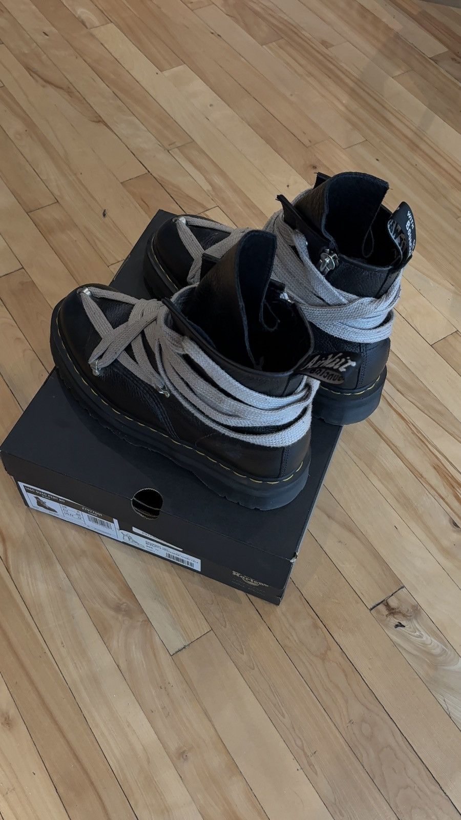 Dr. Martens × Rick Owens Dr. Martens x Rick Owens Jumbo Lace Boots Size US 12 / EU 45 - 3 Thumbnail