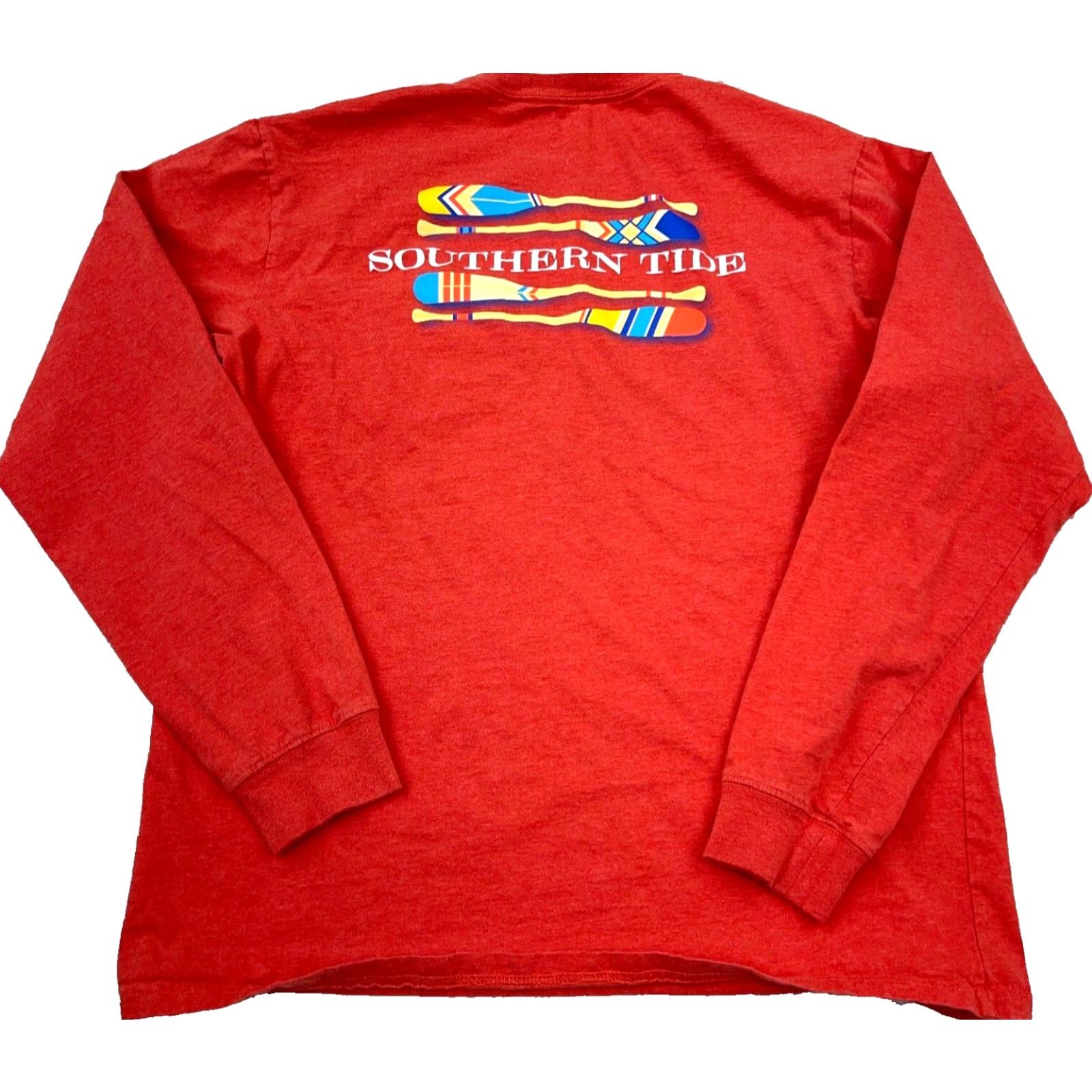 Southern Tide Southern Tide Shirt Men Medium Pink Pocket Tee Long Sleeve Spell OutPaddle Logo Size US M / EU 48-50 / 2 - 2 Thumbnail
