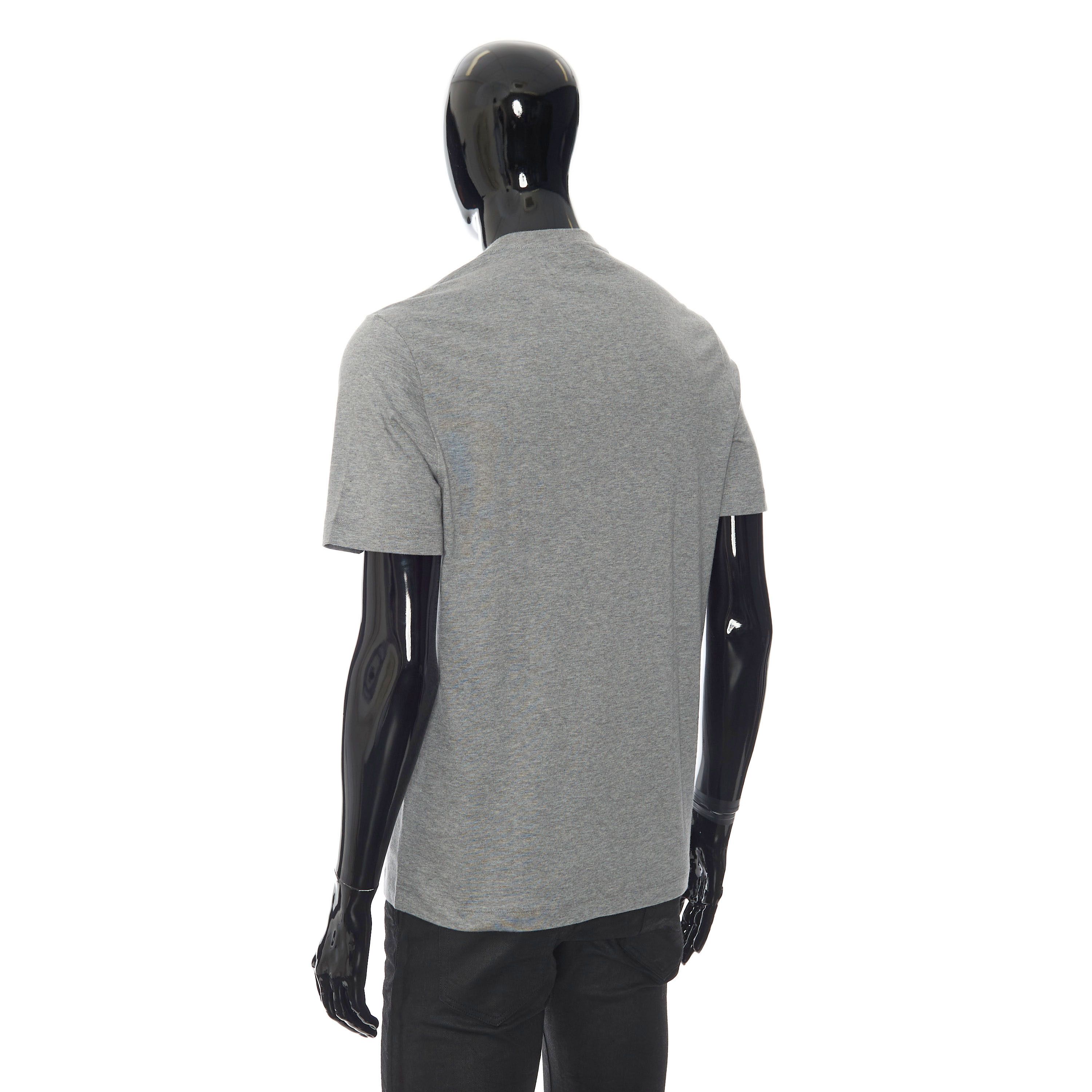 Brioni Crewneck Tshirt In Grey Printed Cotton Jersey 3XL Size US XXL / EU 58 / 5 - 4 Thumbnail