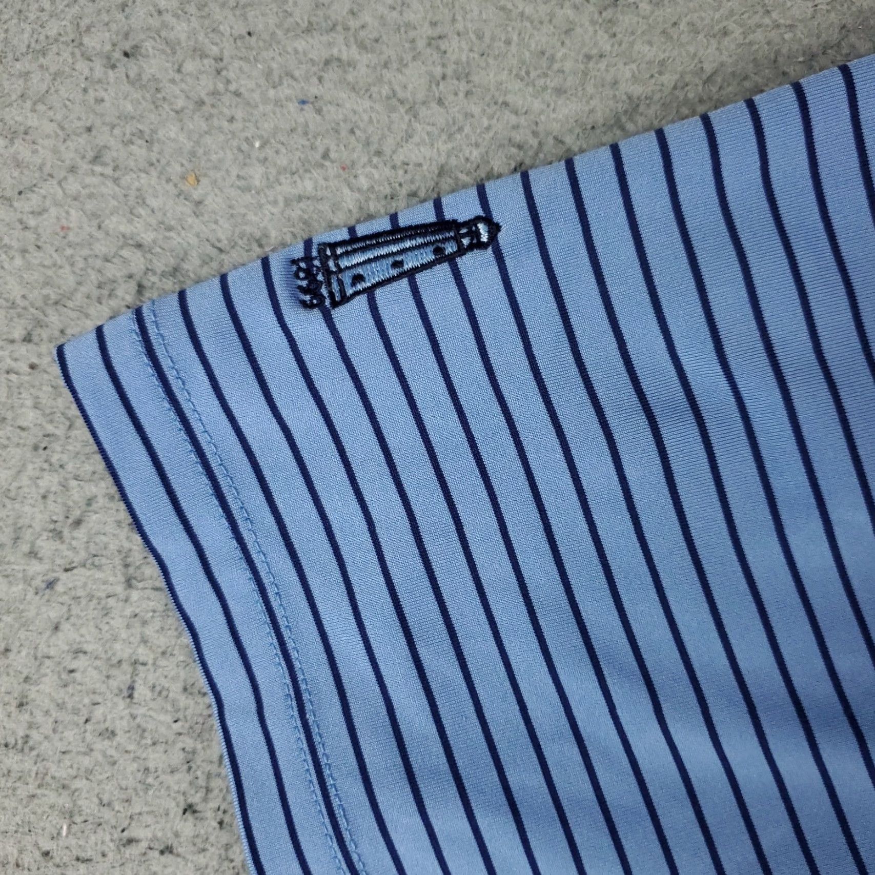 Vintage Greyson Polo Shirt Mens XL Blue Striped Wolf Golf Short Sleeve Polo Size US XL / EU 56 / 4 - 4 Thumbnail