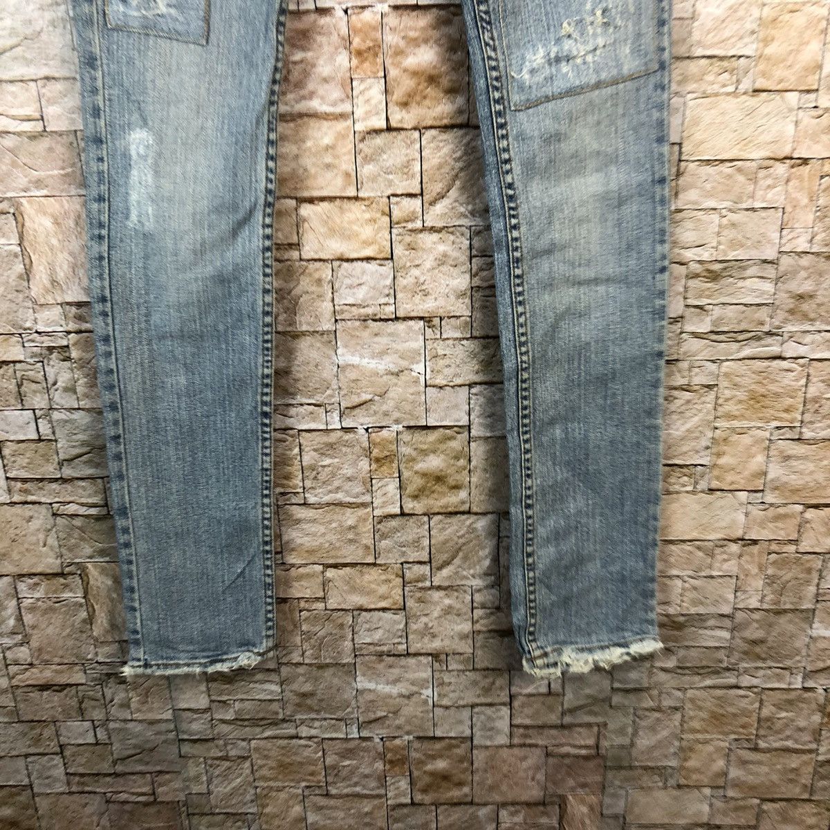 Japanese Brand John Esraya Blue Distressed Denim Pants #A952 Size 27" / US 4 / IT 40 - 7 Thumbnail