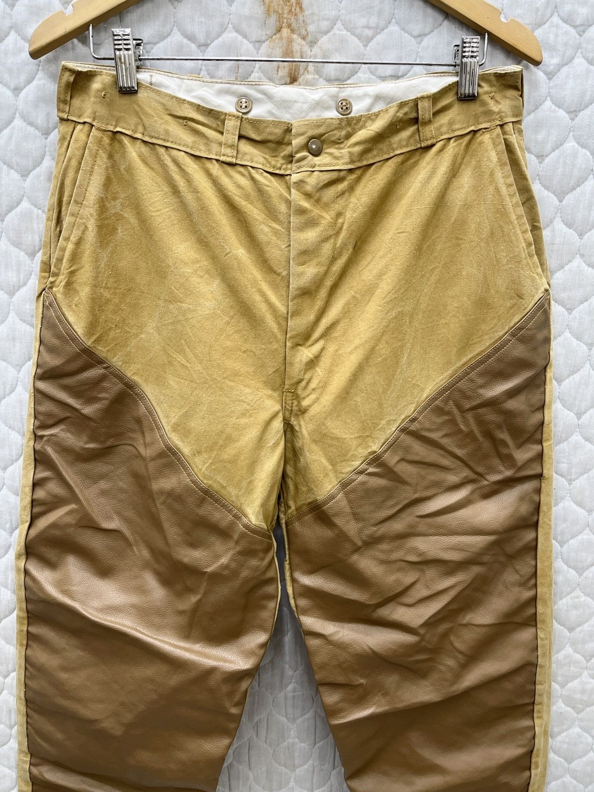 Redhead × Vintage 🔥🔥🔥STEALS VTG REDHEAD CANVAS LEATHER PANTS Size US 32 / EU 48 - 4 Thumbnail