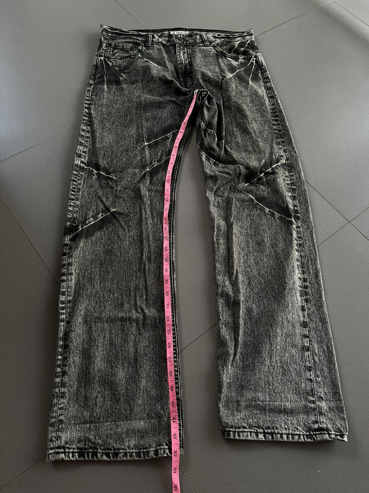 Isamu Katayama Backlash JAPANESE SORRIDERE WASHING FADED PATTERNS DENIM JEANS PANTS Size US 34 / EU 50 - 13 Thumbnail