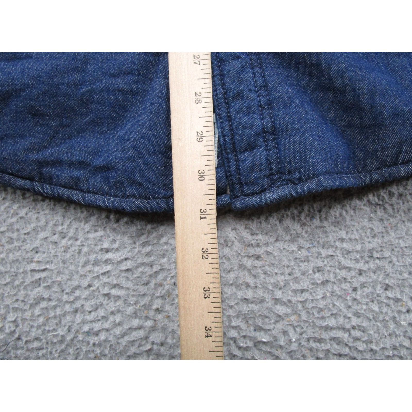 Wrangler VINTAGE Wrangler Shirt Denim Button-Up Long Sleeve M Blue Cotton Western Lined Button Mens Size US M / EU 48-50 / 2 - 5 Thumbnail