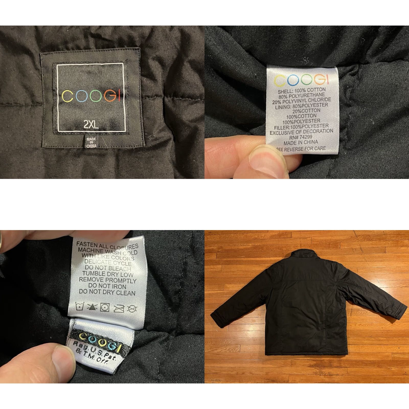Coogi VINTAGE COOGI Tactical Bomber Jacket Men’s 2XL Black Hip Hop Classic Outerwear Long Jacket Mens 50 in Chest Bodysigned Size US XXL / EU 58 / 5 - 8 Thumbnail