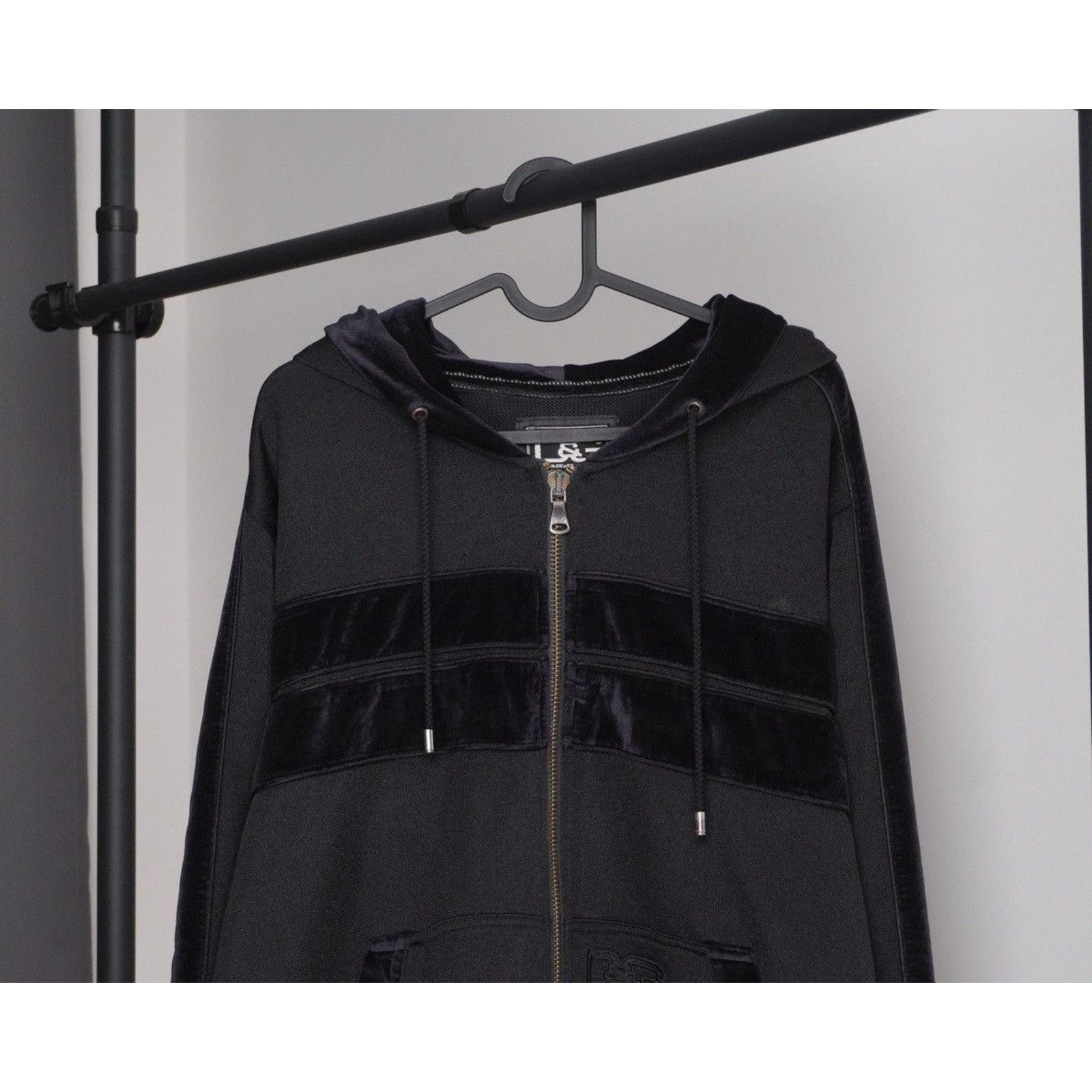 Dolce & Gabbana Dolce gabbana nylon velour black zip hoodie Size US XL / EU 56 / 4 - 3 Thumbnail