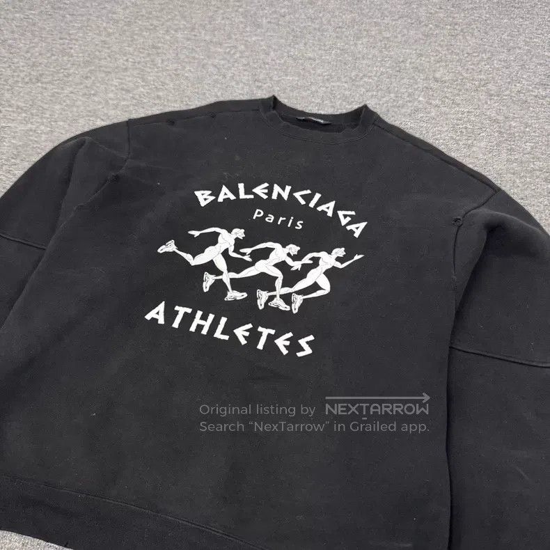 Balenciaga Balenciaga Marathon Destroyed Crewneck Sweatshirt Size US S / EU 44-46 / 1 - 4 Thumbnail