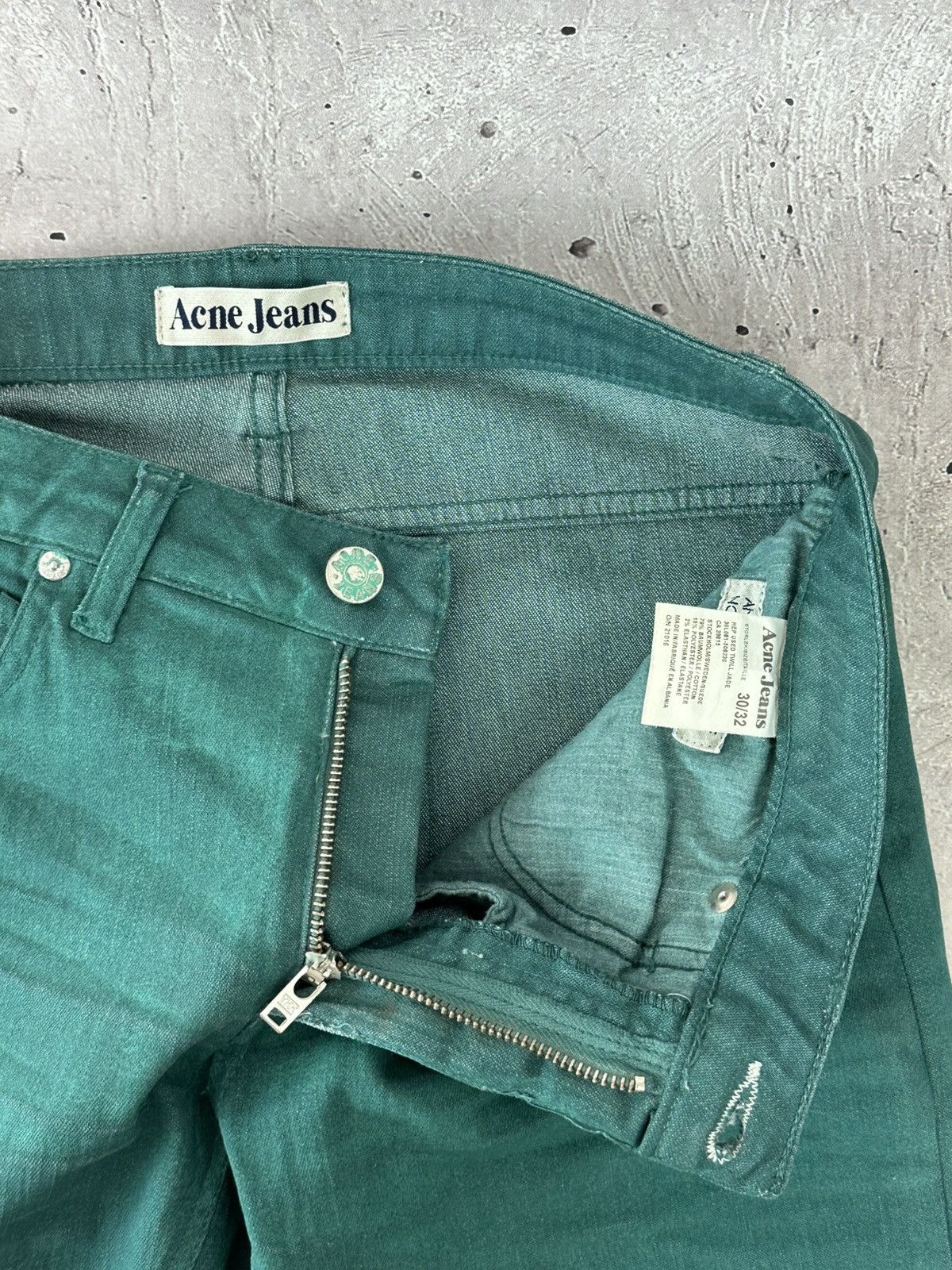 Acne Studios Acne Studios Hep Used Twill Jade Green Women’s Jeans Size 30" / US 8 / IT 44 - 5 Thumbnail