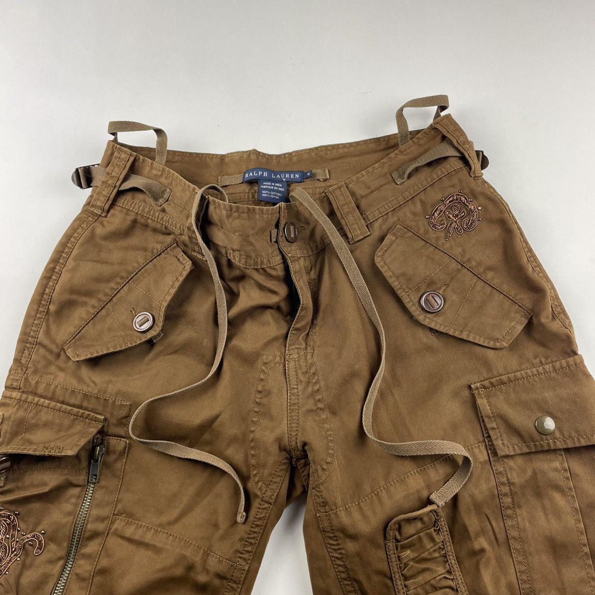 Polo Ralph Lauren Polo Ralph Lauren Pants Womens 6 Cargo Military Paratrooper Size 28" / US 6 / IT 42 - 6 Thumbnail