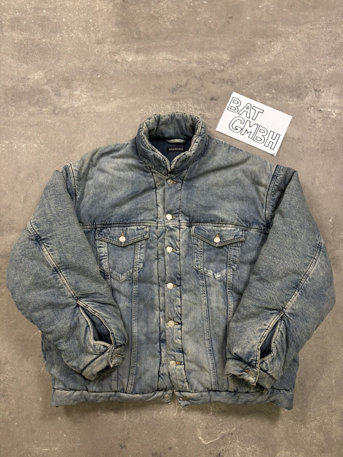Balenciaga KANYE WEST Balenciaga Padded Denim Jacket Size US M / EU 48-50 / 2 - 16 Thumbnail
