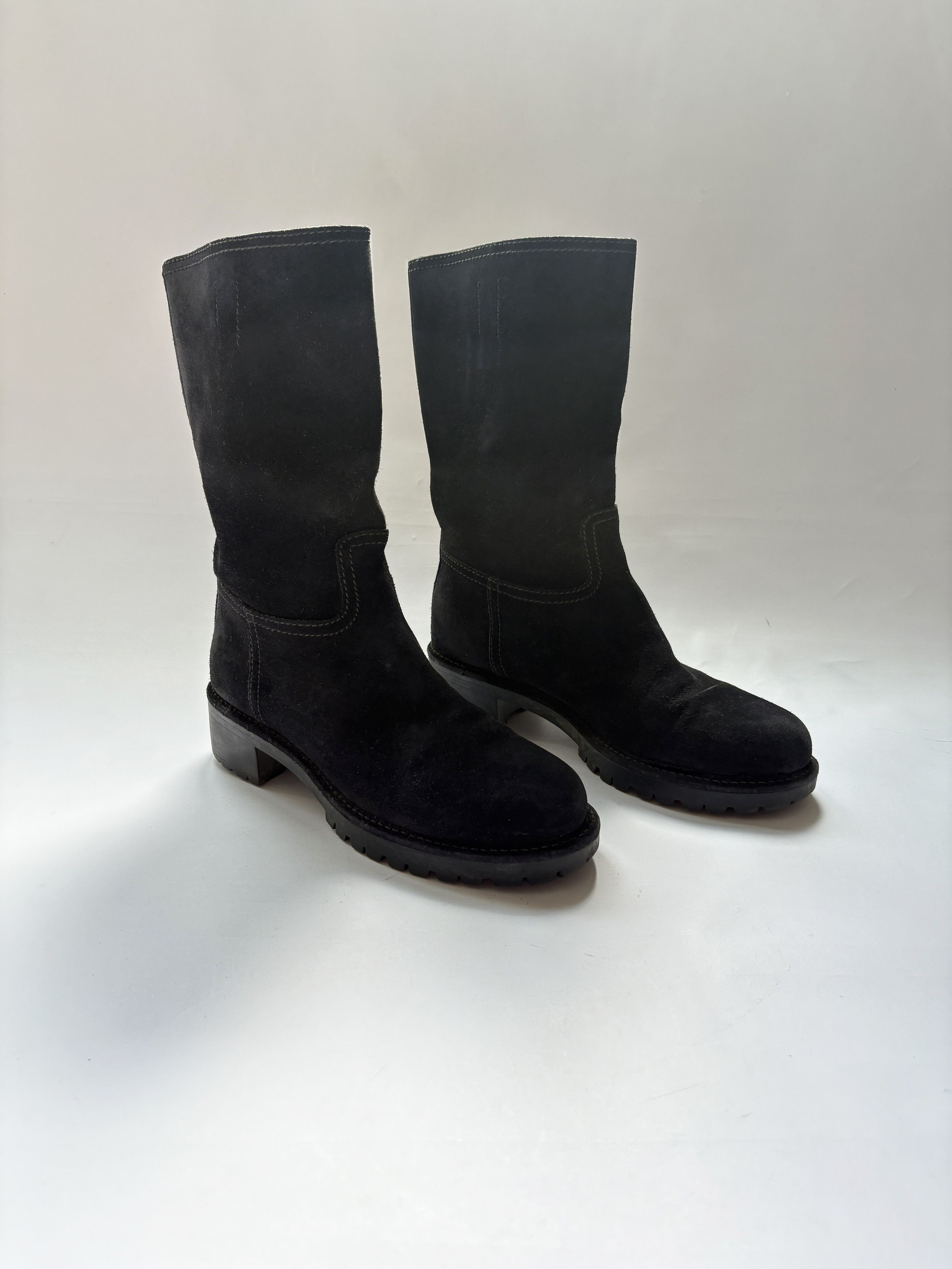 Prada ⚡️QUICK SALE⚡️Prada Sport Linea Rossa Black Suede Boots Size US 9 / IT 39 - 3 Thumbnail