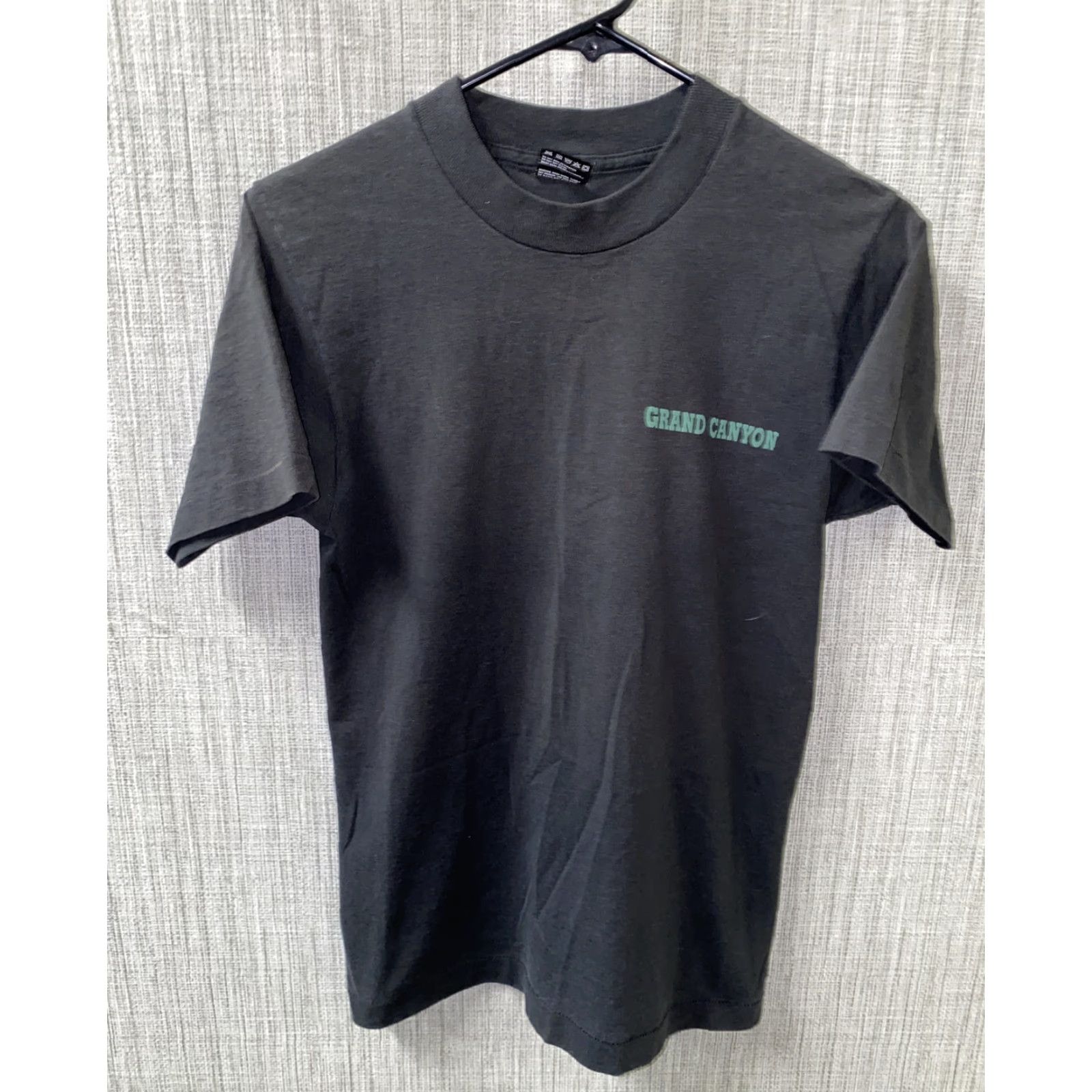 Fruit Of The Loom VINTAGE Fruit of the Loom Mens Black Short Sleeve T-Shirt Sz S USA Made CANYON Shirt Mens S Black T-Shirt Size US S / EU 44-46 / 1 - 2 Thumbnail