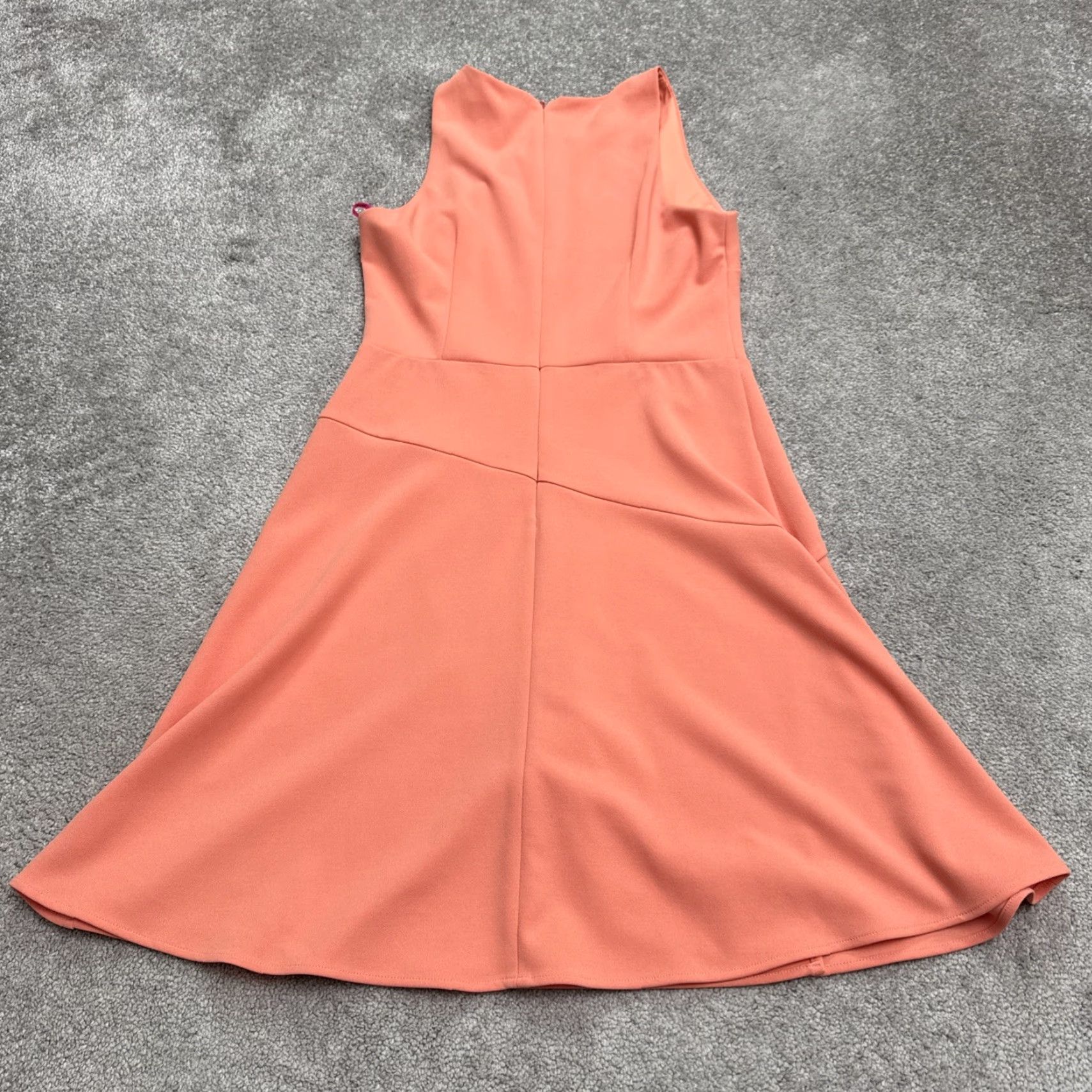 Betsey Johnson Betsey Johnson Midi Sheath Dress Womens 8 Coral Pink Sleeveless Asymmetric Work Size M / US 6-8 / IT 42-44 - 2 Thumbnail