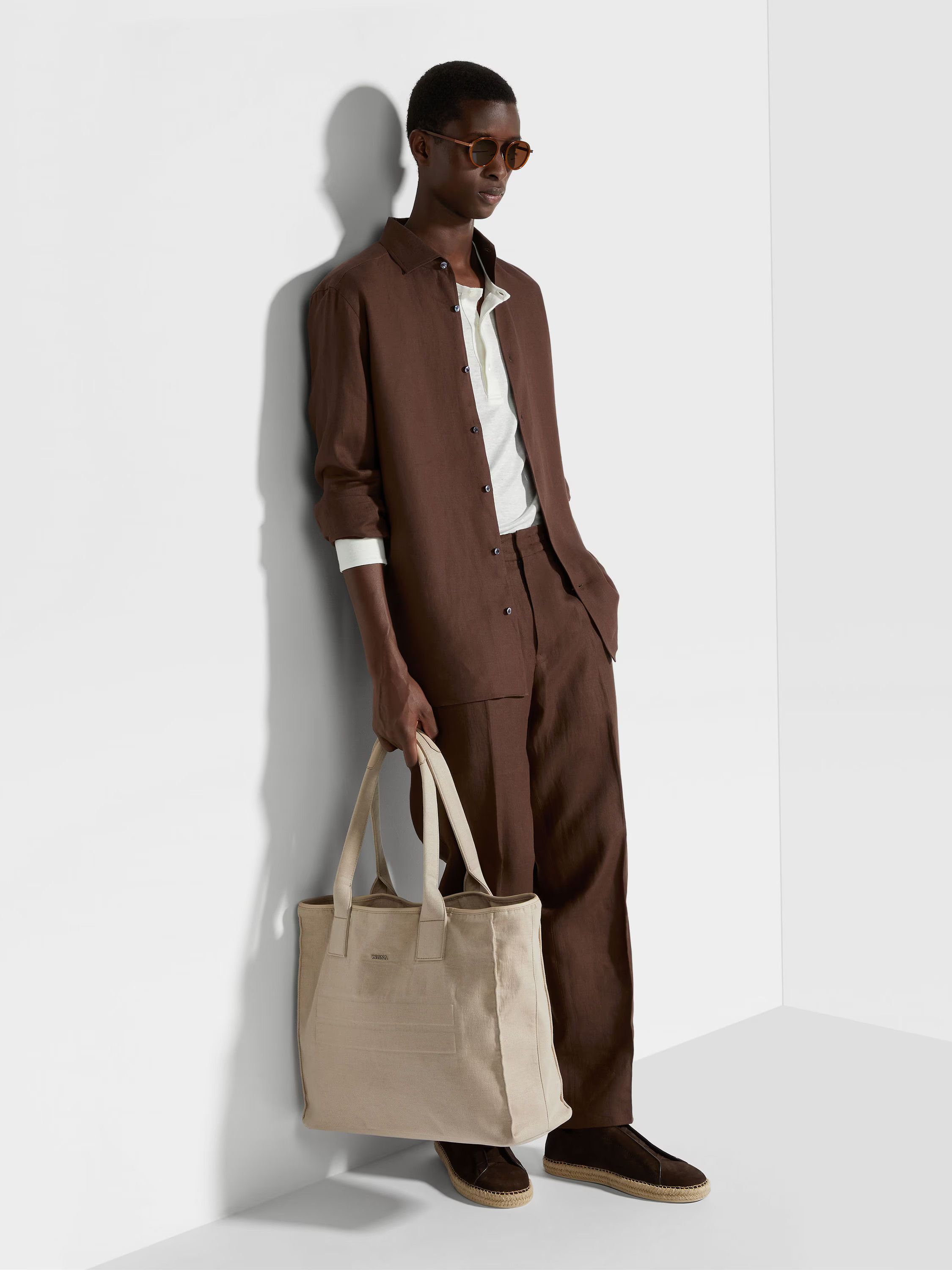Ermenegildo Zegna o1s1rm0325 RUDX42A7 Shirt in Brown Size US M / EU 48-50 / 2 - 2 Thumbnail