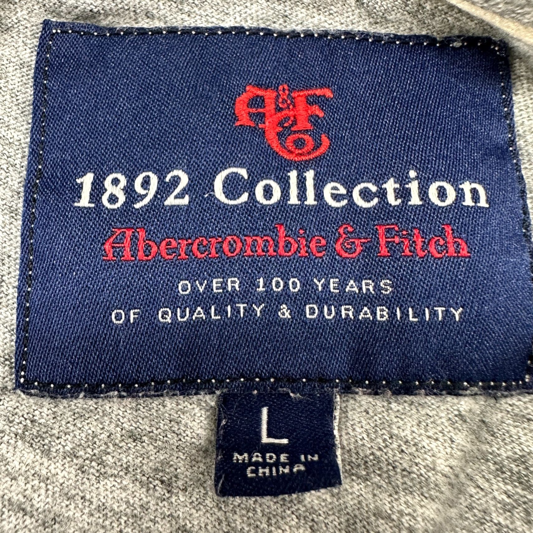 Abercrombie & Fitch Abercrombie & Fitch Shirt Mens L Gray Adirondack Region Patch Tee Outdoors Y2K Short Sleeve Crew Neck Graphic Print Size US L / EU 52-54 / 3 - 2 Thumbnail