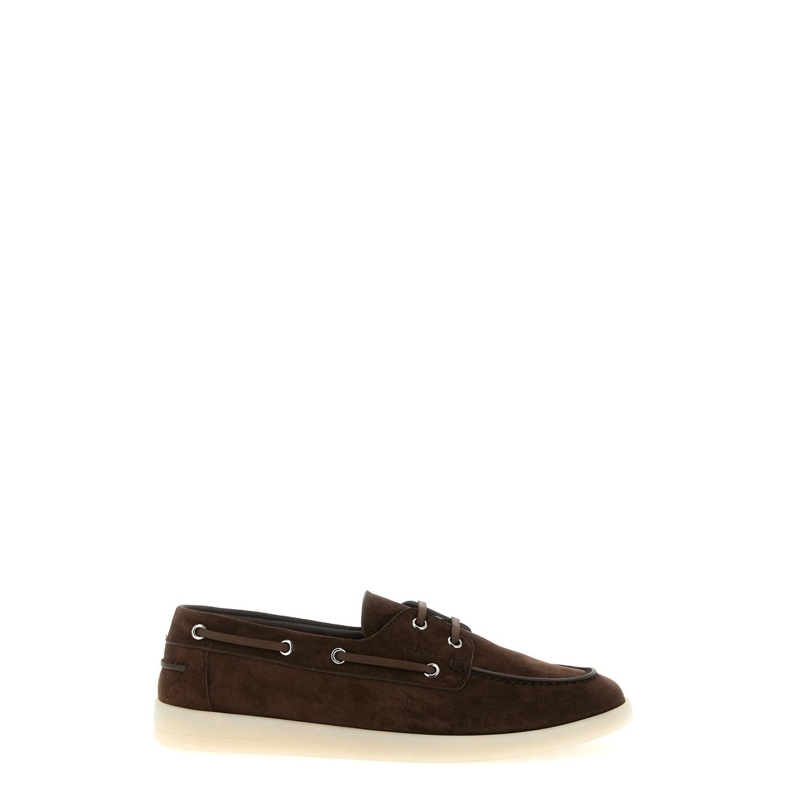 PRADA Dark Brown Suede Boat Loafers New (Men's size:10;)