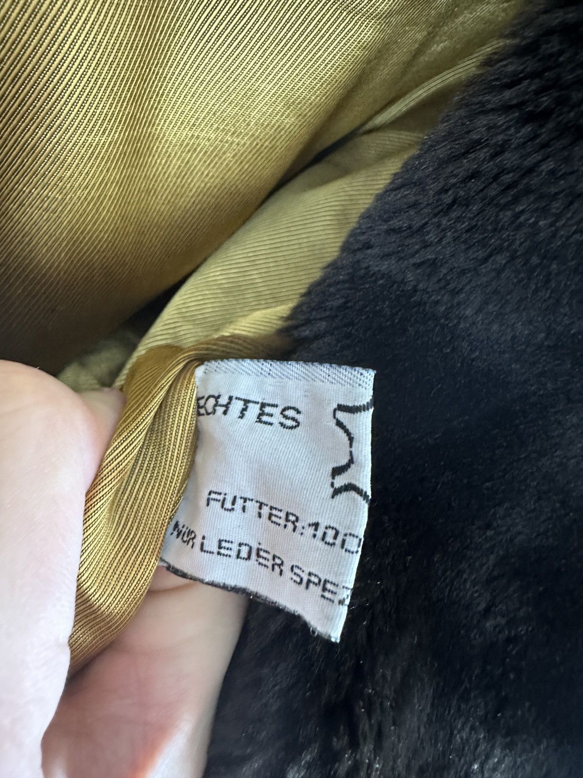 Other Vintage 90s leather jacket with faux fur collar Size L / US 10 / IT 46 - 6 Thumbnail