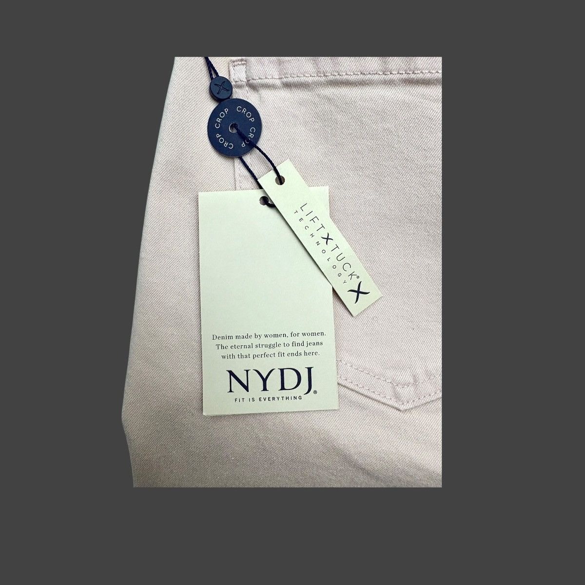 NYDJ NYDJ Marilyn Women’s Peach Straight Crop Denim Jeans Sz 16 Size 36" / US 14 / IT 50 - 13 Thumbnail