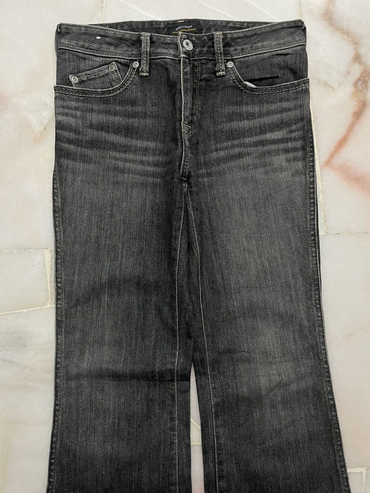 If Six Was Nine 💥Bell Bottom💥90s Style Sweet Camel Bootcut Sand Washed Jean Size 27" / US 4 / IT 40 - 3 Thumbnail