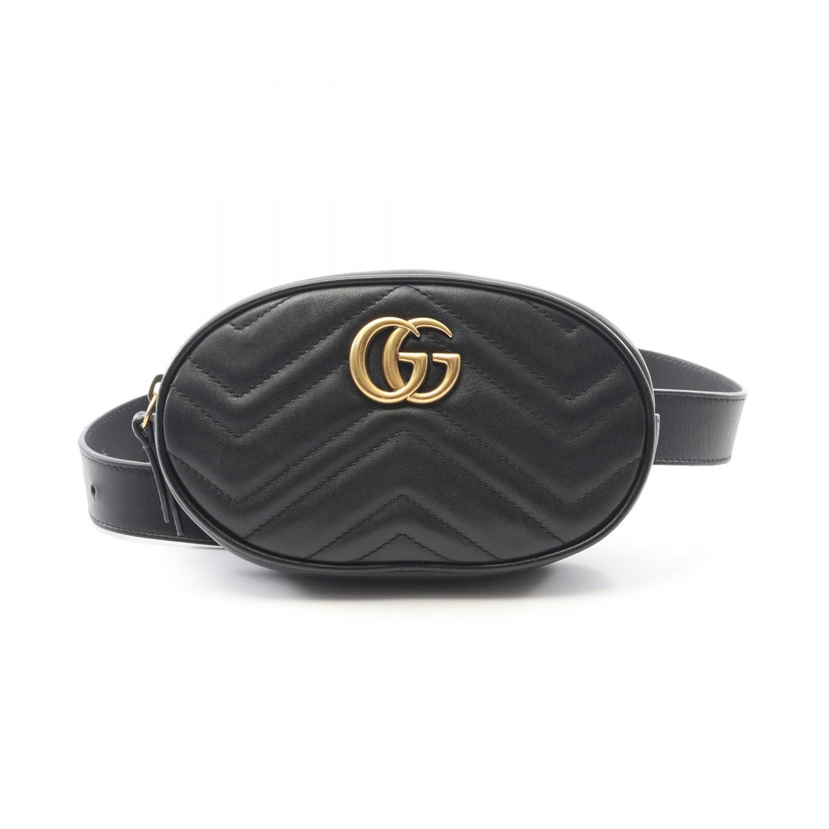 Gucci Gucci Gucci GG Marmont Leather Waist Bag Leather Belt Bag 476434 Size ONE SIZE - 1 Thumbnail