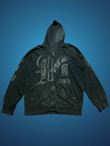 Marc Ecko Marc Ecko Patchwork Pullover Crewneck Zip Hoodie Size XL Size US XL / EU 56 / 4 - 1 Thumbnail
