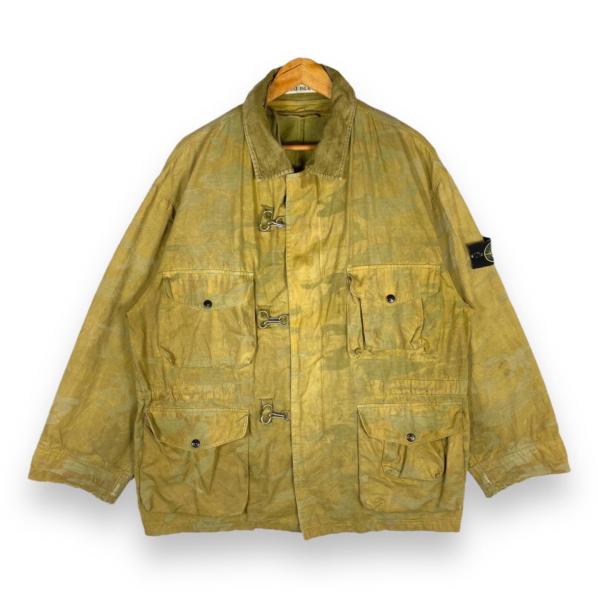 image of Archival Clothing x Massimo Osti Vintage Ss90 Stone Island Ice Jacket Camouflage Distressed in Brow