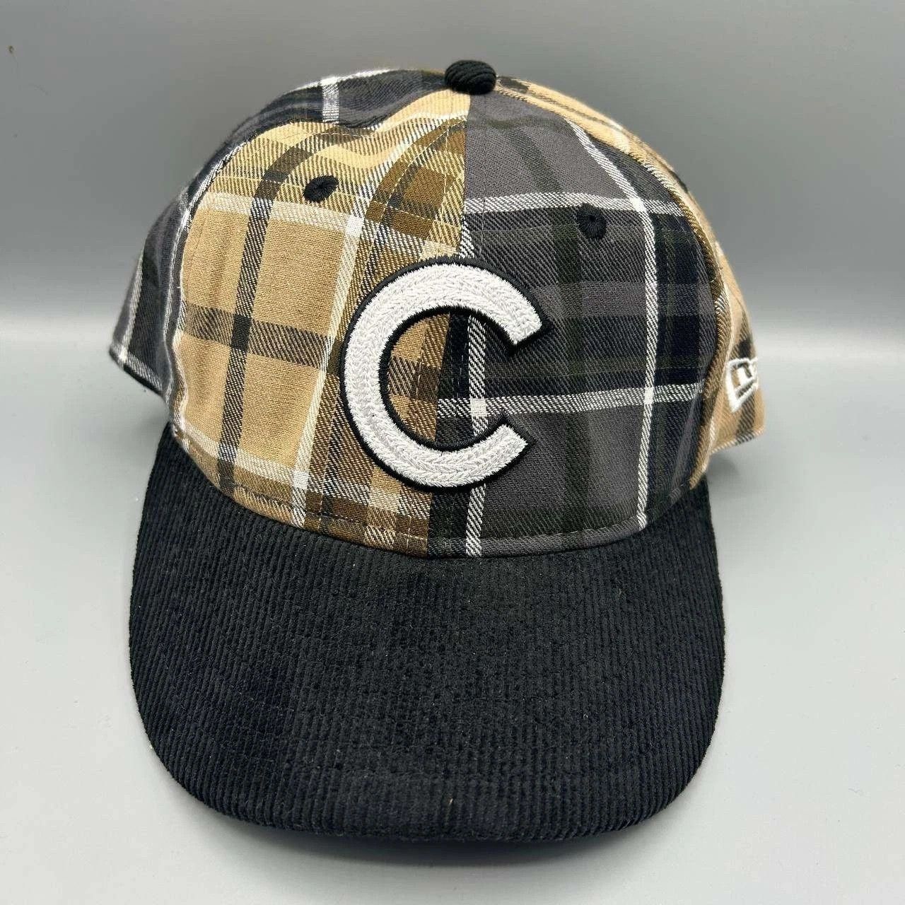New Era Chicago Cubs MLB Hat Men Plaid Corduroy Strap Back Cotton Size ONE SIZE - 1 Thumbnail