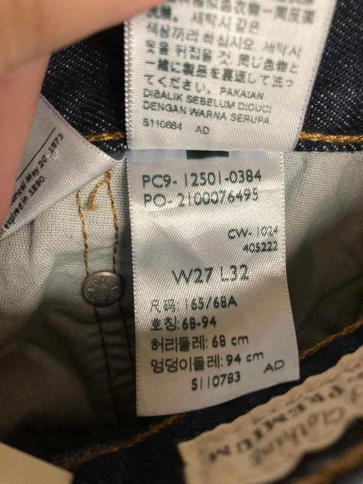 Levi's Levi's 501 Original Fit Jeans Blue Sz 27x32 NWT Meas 29x32 Size US 27 - 3 Thumbnail