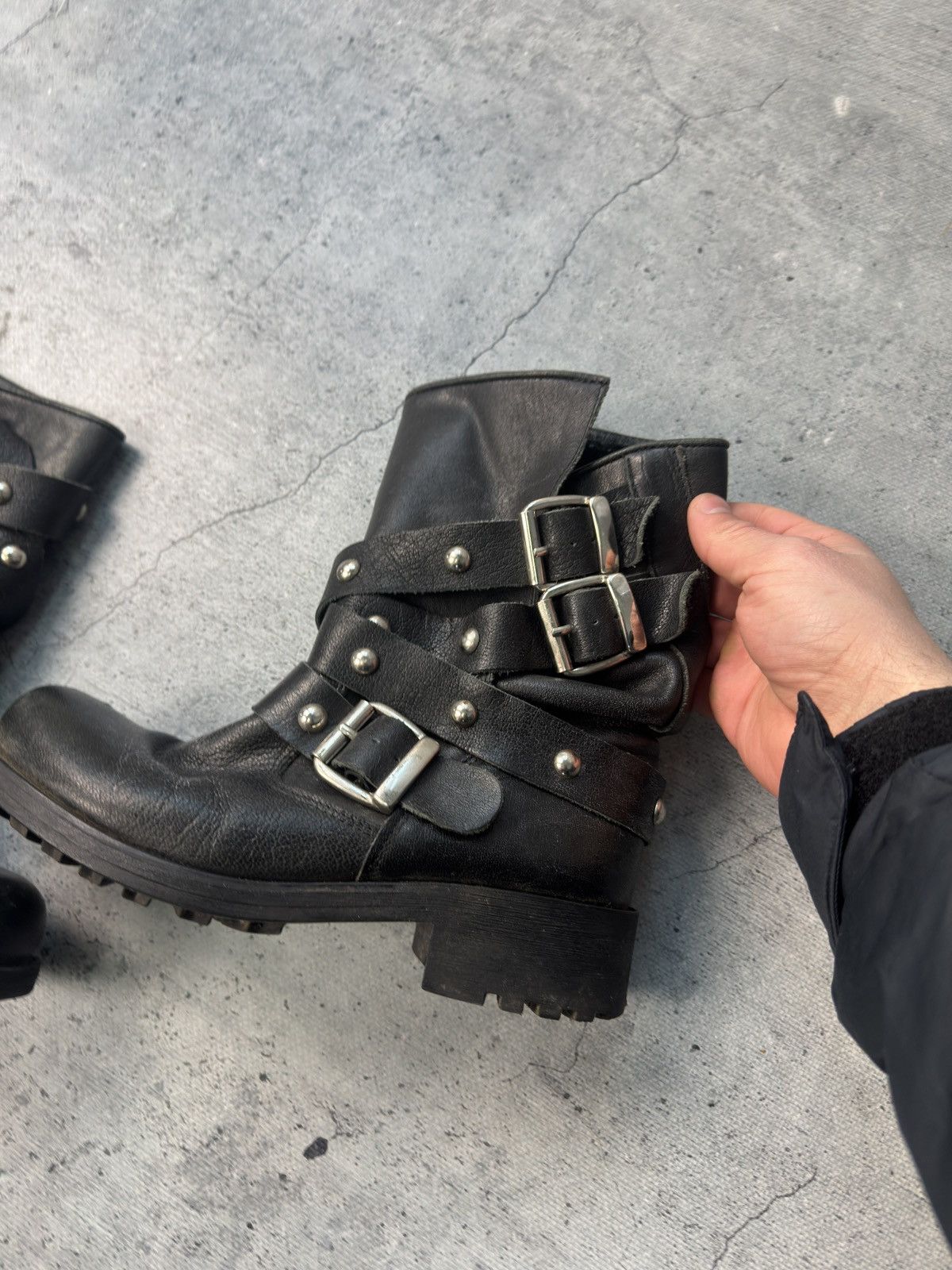 A.S.98 Rare guidi style Black Leather Boots avant garde 90s Style Size US 6.5 / EU 39-40 - 3 Thumbnail