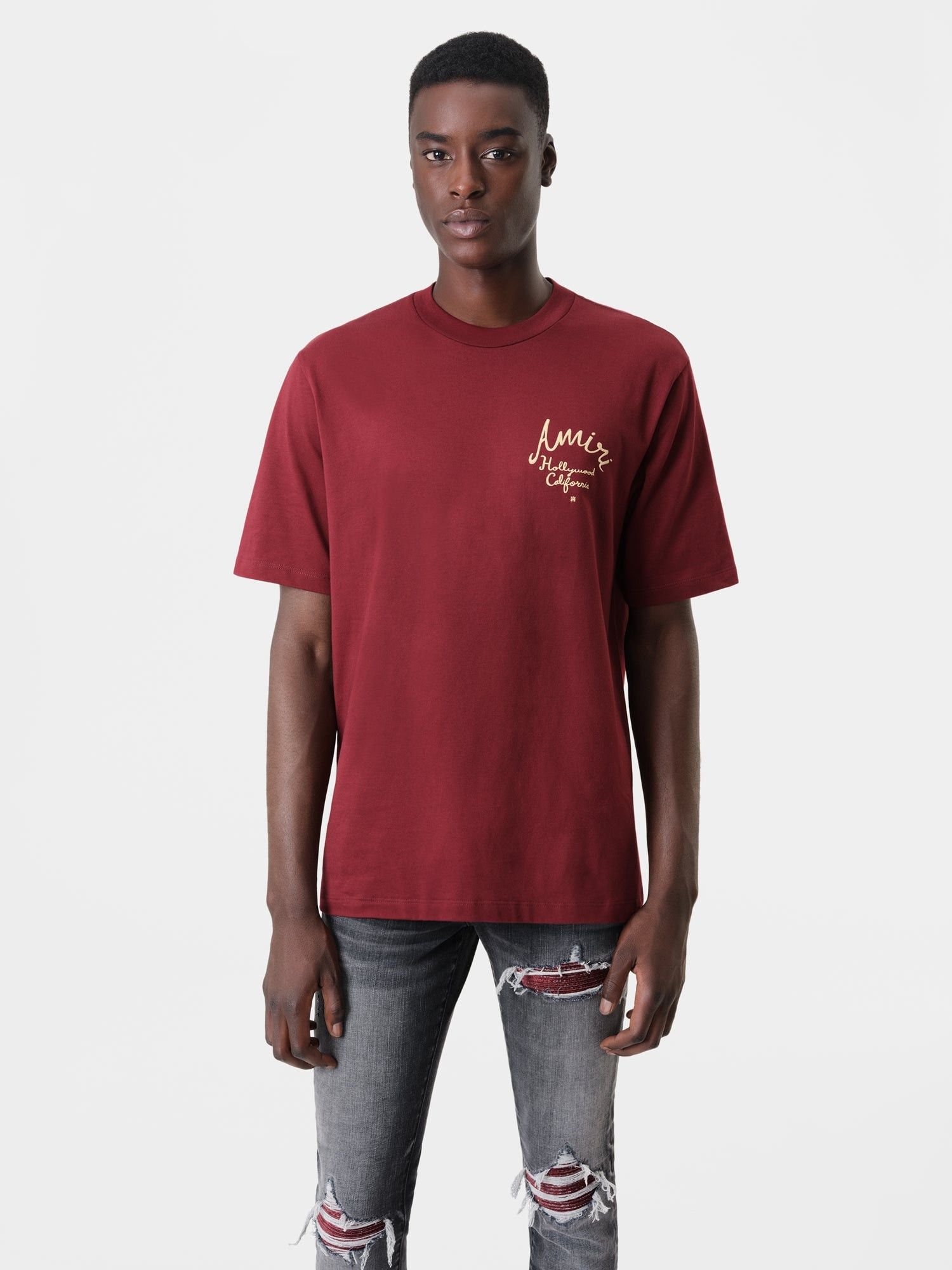 Amiri o1orln1025 Hollywood T-Shirt in Red Size US XL / EU 56 / 4 - 3 Thumbnail