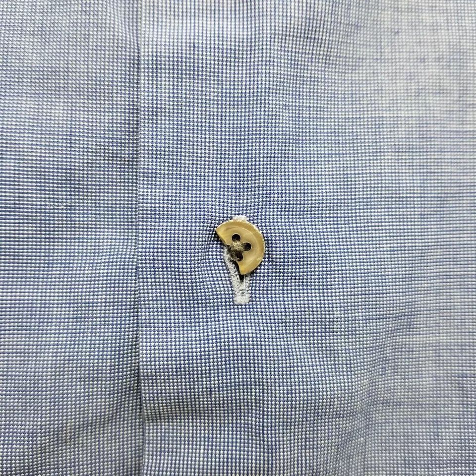 Other John W Nordstrom Shirt Mens 16-32 Blue Casual Button Up Size US S / EU 44-46 / 1 - 3 Thumbnail