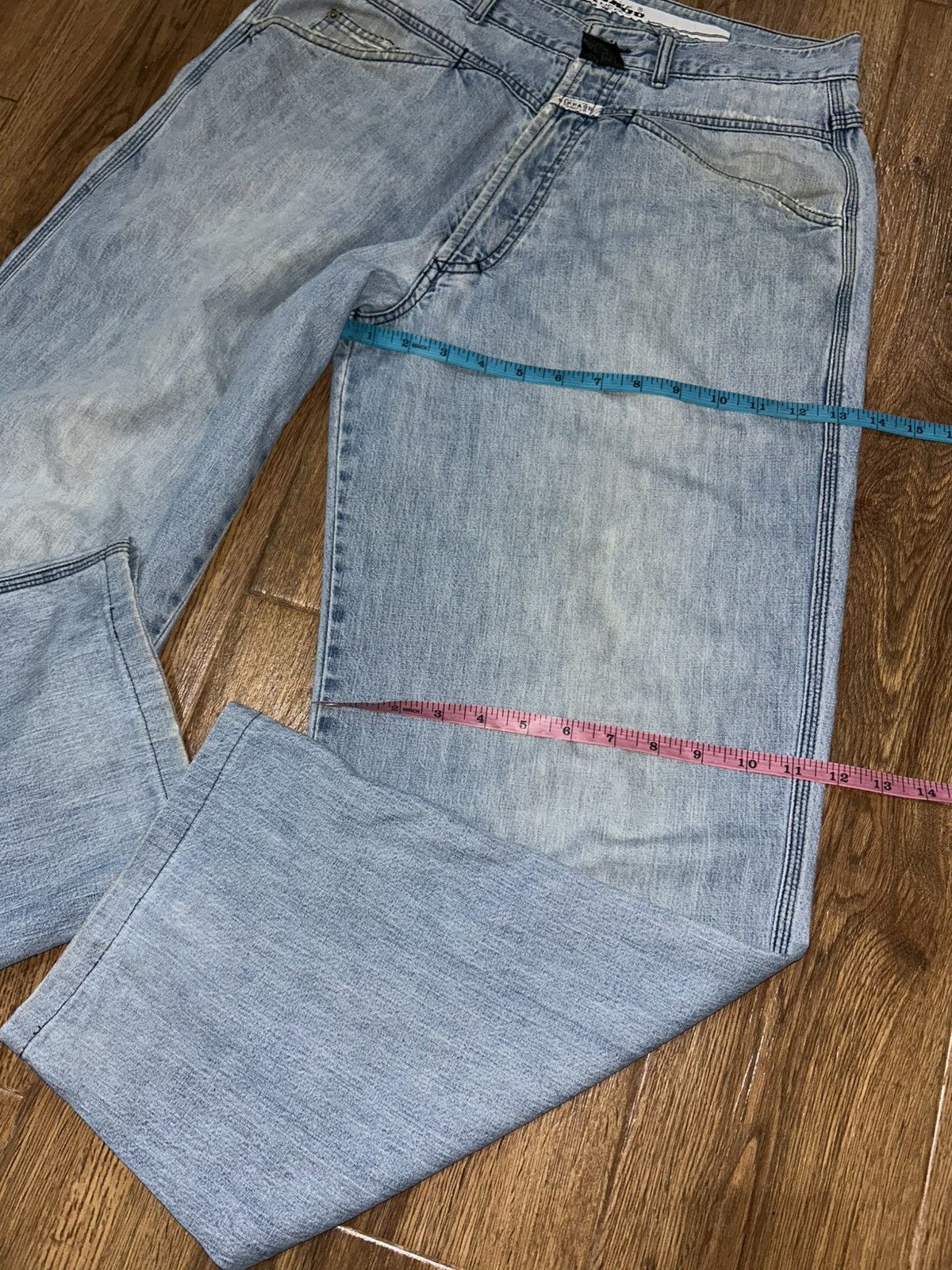 Marithe + Francois Girbaud Marithe Francois Girbaud Stone Washed Baggy Faded Blue Jeans Size 30" / US 8 / IT 44 - 17 Thumbnail