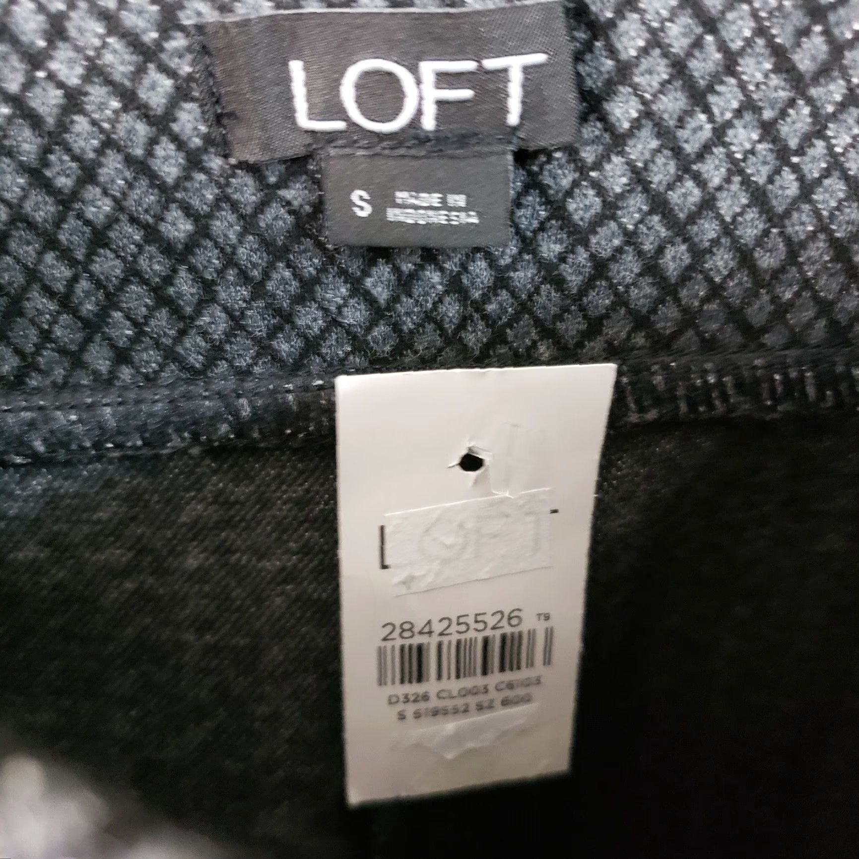 Loft LOFT Ann Taylor Womens Legging Pants Sz Small Gray Black Geometric Mid Rise Skinny Inseam 27 oz? Size 28" / US 6 / IT 42 - 6 Thumbnail