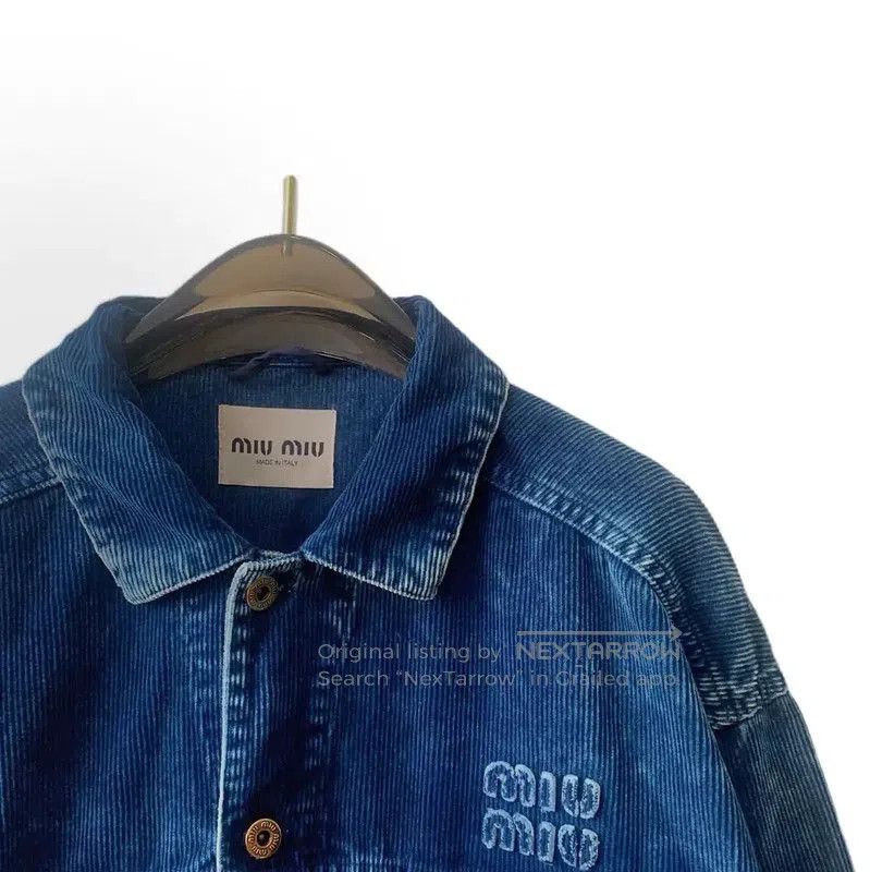 Miu Miu Miu Miu Women's Blue Cotton Jacket . Size M / US 6-8 / IT 42-44 - 4 Thumbnail
