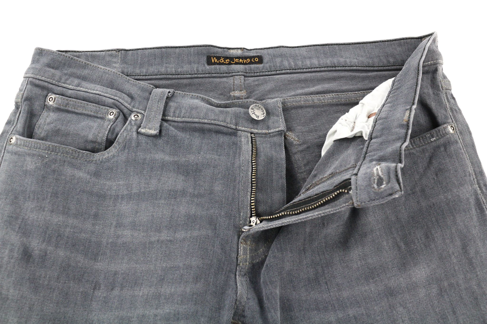 Nudie Jeans TIGHT LONG JOHN W34/L34 Organic Charcoal Logo Fit 80696 Size US 34 / EU 50 - 4 Thumbnail