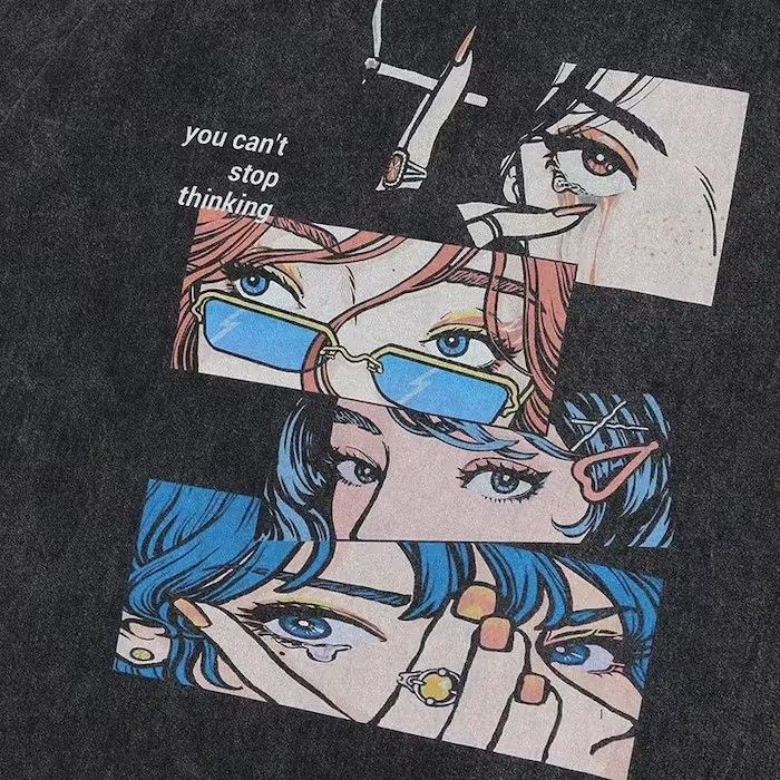 Japanese Brand Oversized Distressed Japan Anime Eye Vintage Tshirt Size US L / EU 52-54 / 3 - 2 Thumbnail