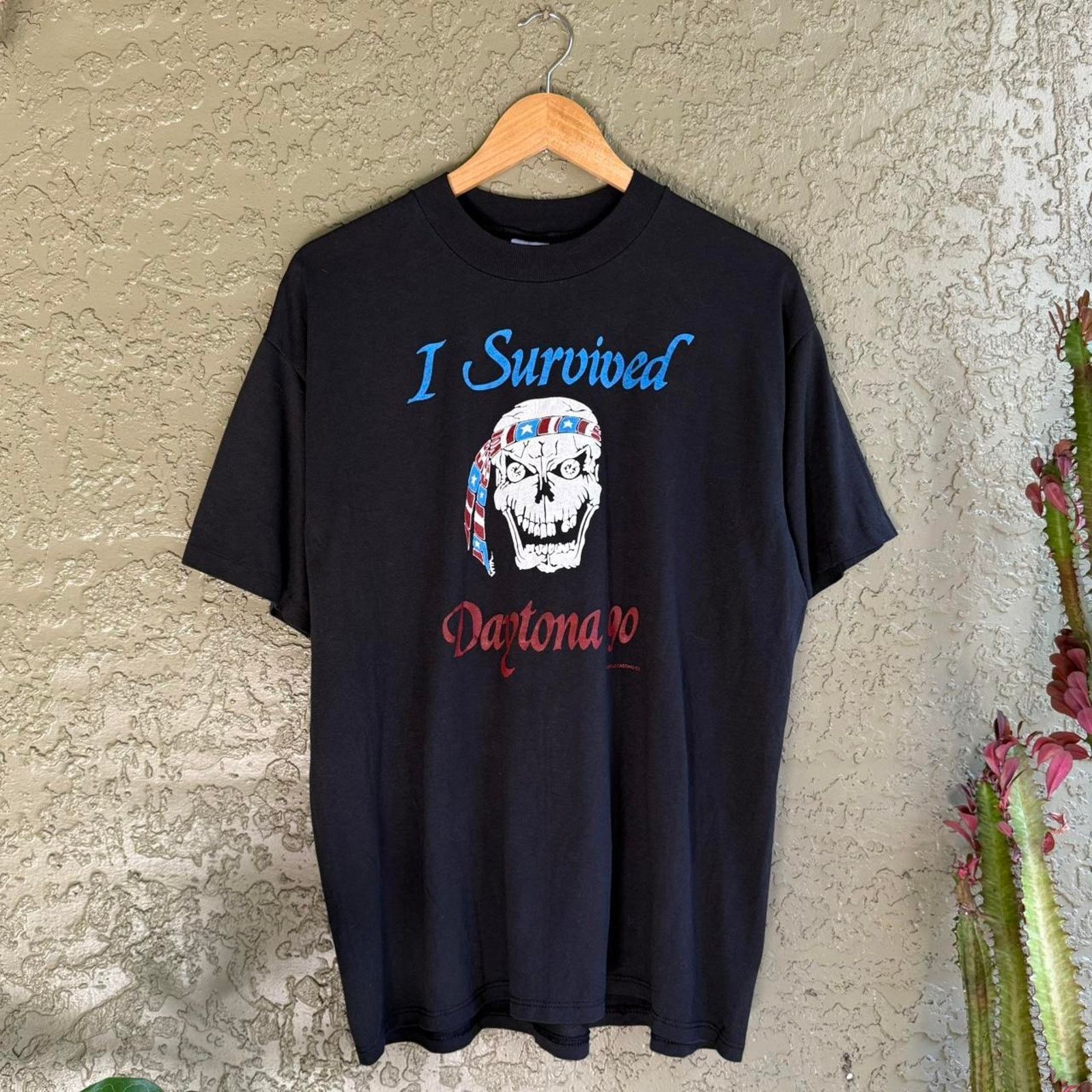 Other Vintage I Survived Daytona 1990 Skull Men's XL Tee Size US XL / EU 56 / 4 - 2 Thumbnail