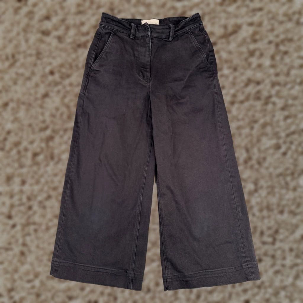 Everlane VINTAGE Everlane Jeans Women 0 Black Denim Wide Leg High Rise Cotton Fall Spring Summer Winter Women's 25x28 Size 25" / US 0 / IT 36 - 1 Thumbnail