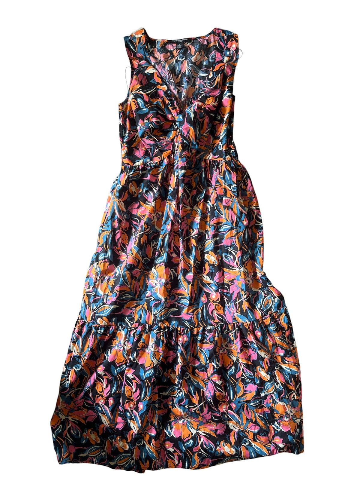French Connection French Connection Multicolor Twist Floral Midi Dress Ft Size L / US 10 / IT 46 - 1 Thumbnail