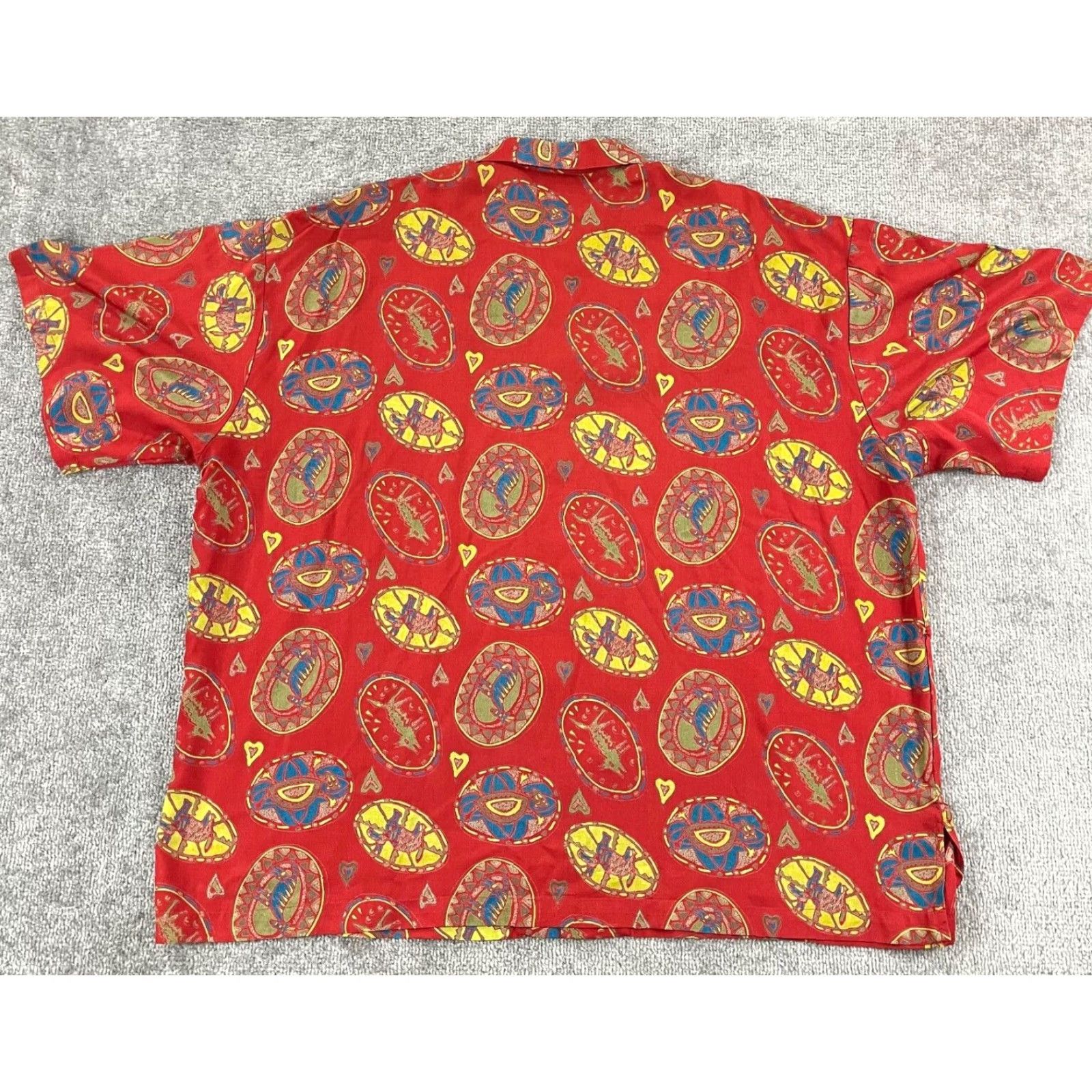 Vintage GENERRA Collective Shirt Men Large Oversized Red All Over Animal Button Up Retro Size US L / EU 52-54 / 3 - 7 Thumbnail