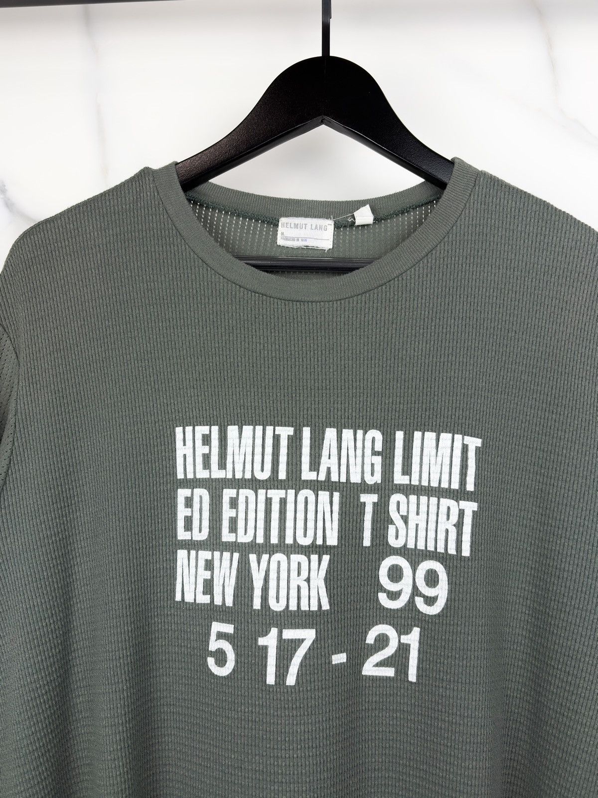 Helmut Lang SS99 Helmut Lang Vintage Limited Edition Waffle Mesh Tshirt Size US L / EU 52-54 / 3 - 3 Thumbnail