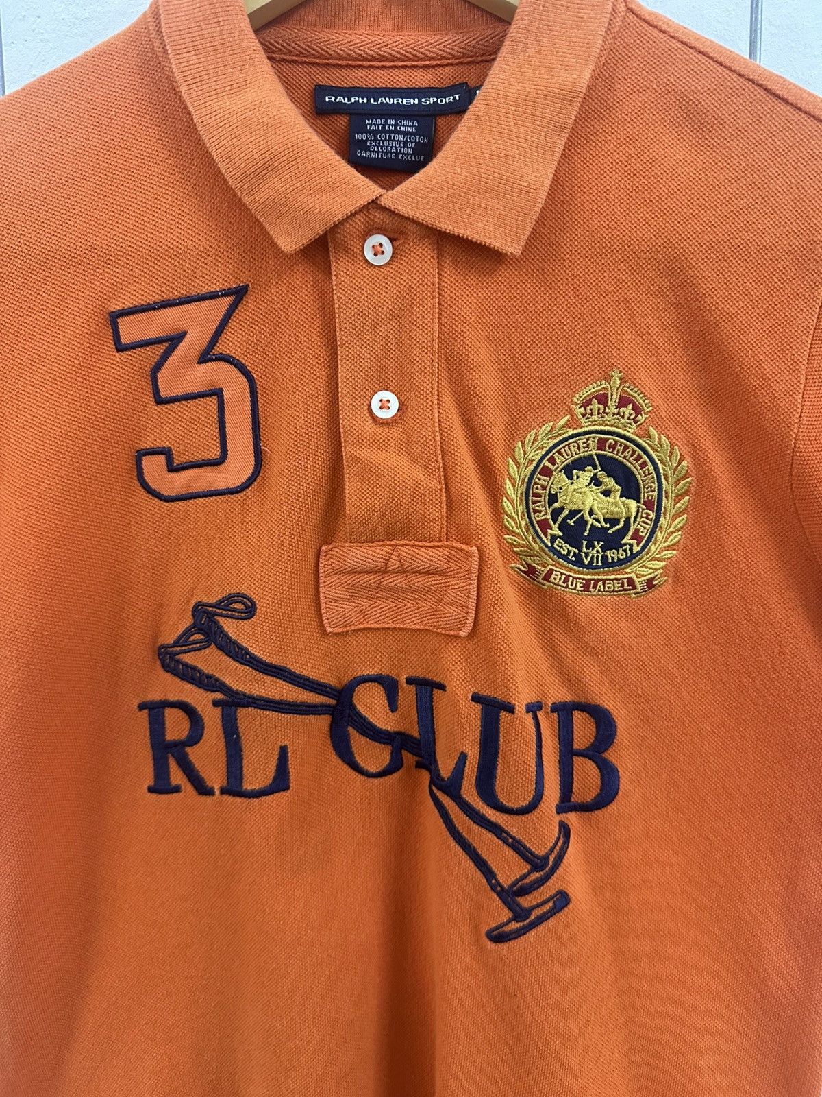 Ralph Lauren Sport Ralph Lauren Sport RL Club Blue Label Skinny Polo Shirt Size M / US 6-8 / IT 42-44 - 6 Thumbnail