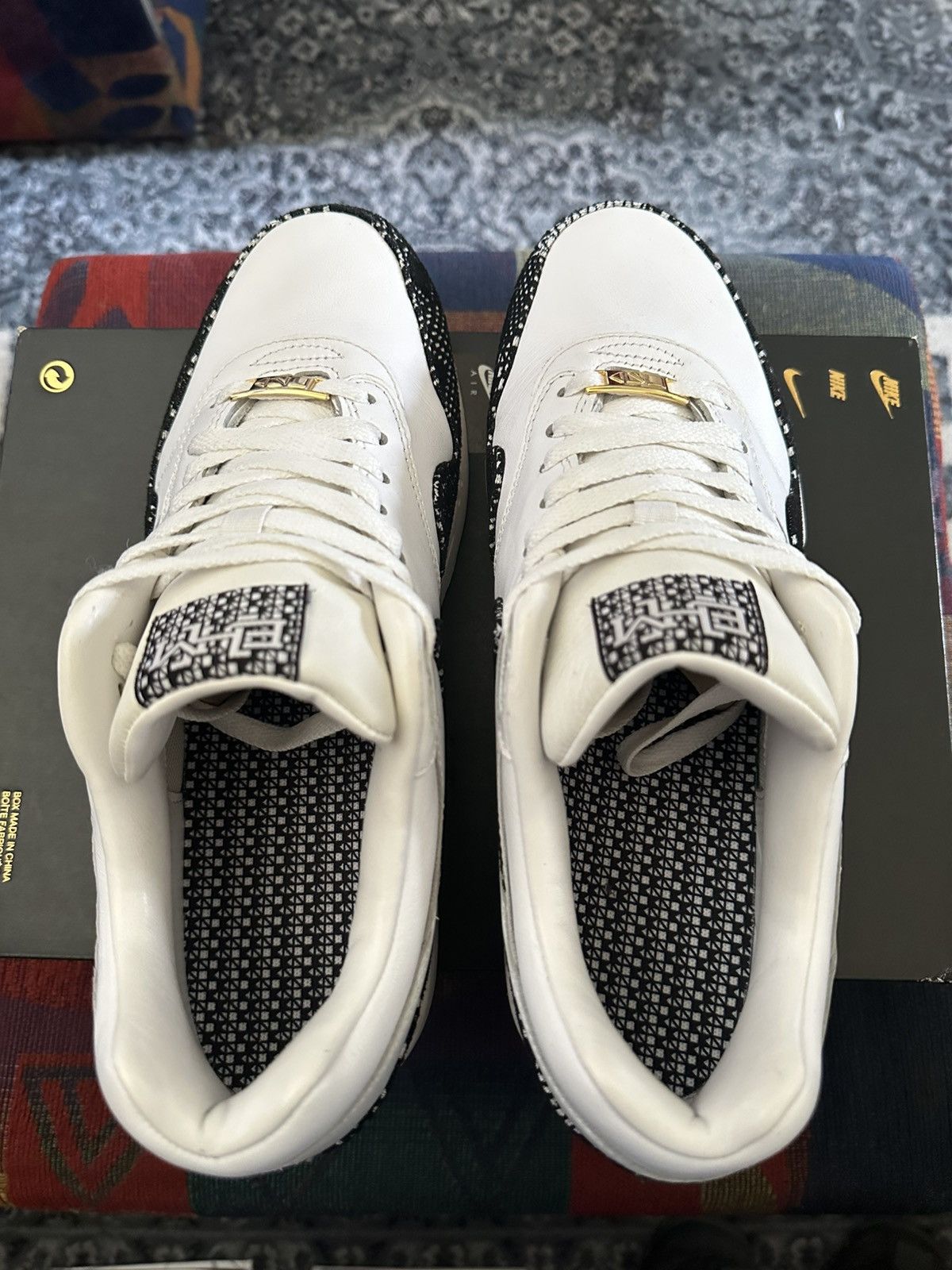 Nike Air Max 1 BHM QS White Black-Metallic Gold